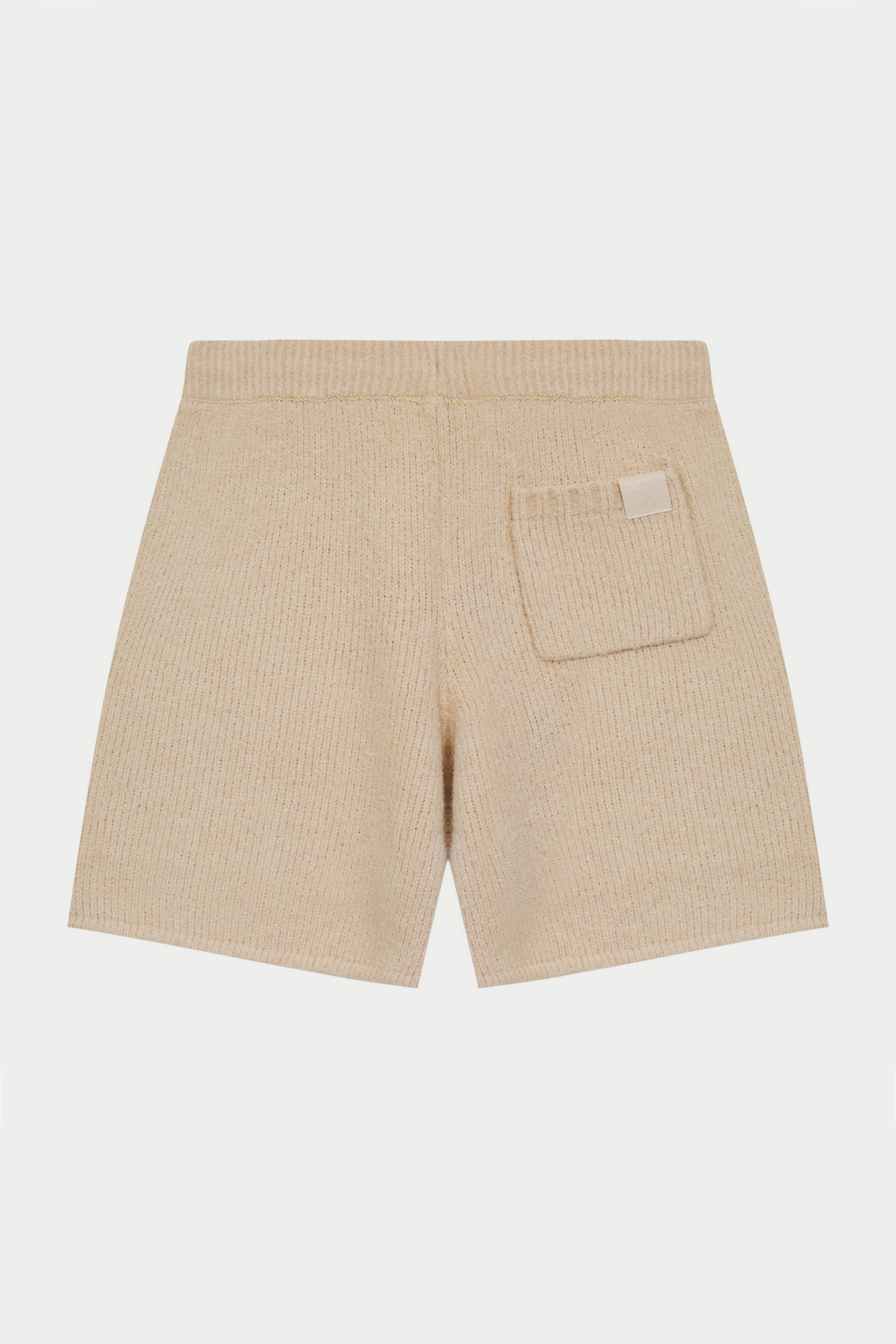 BOUCLE KNIT SHORTS - STONE