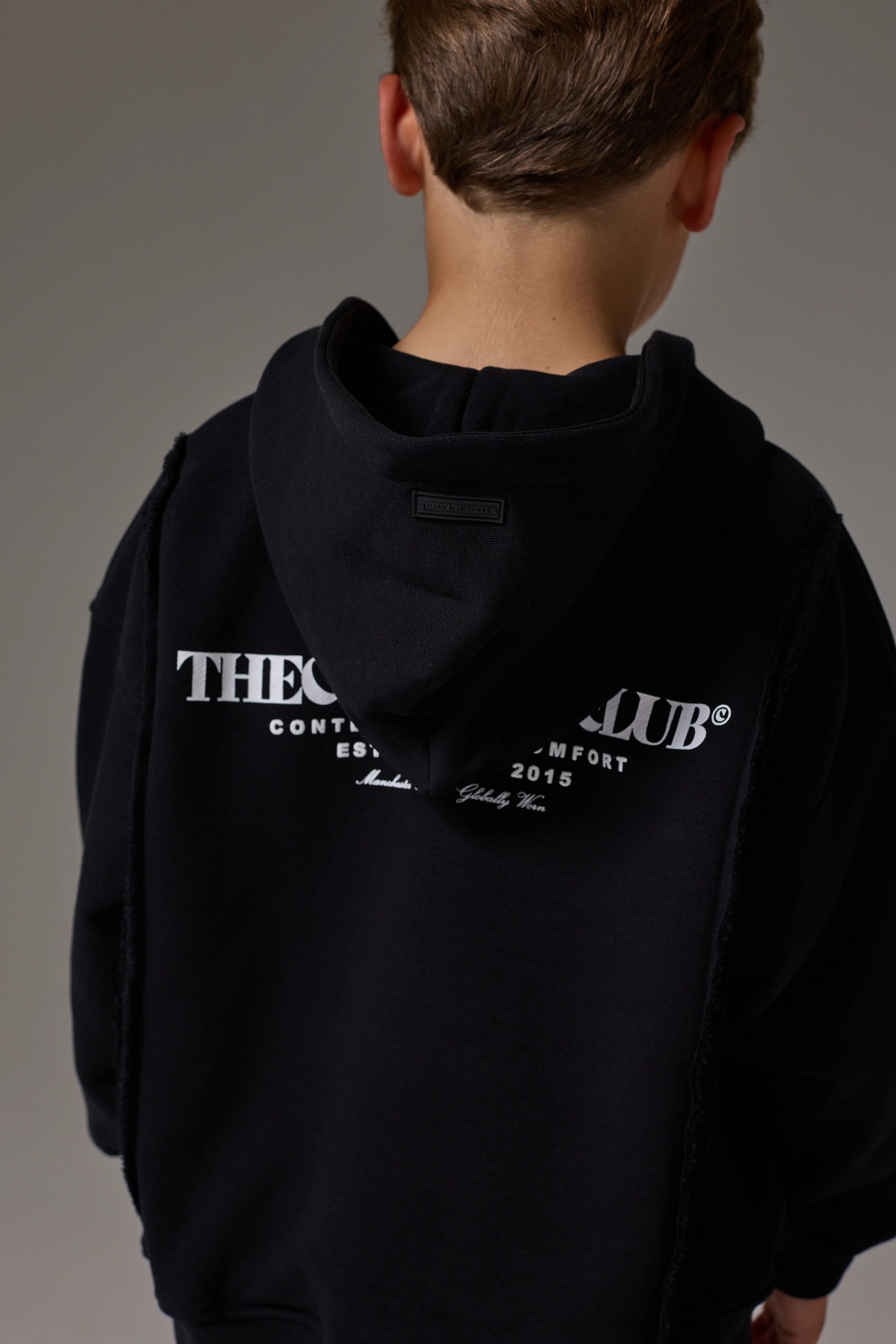 JUNIOR COPYRIGHT ZIP THROUGH HOODIE - BLACK