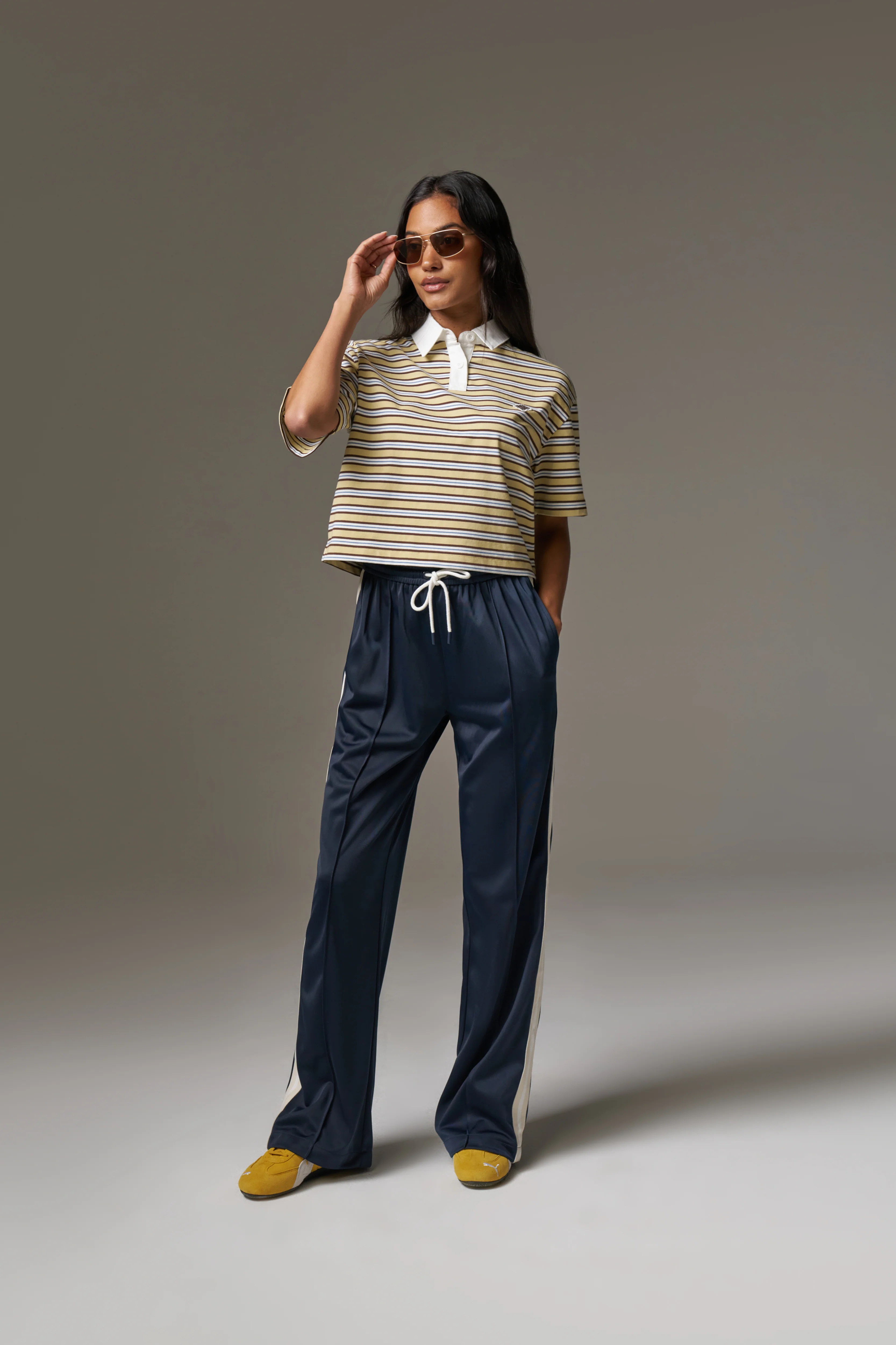 STRIPED POLO TEE - YELLOW