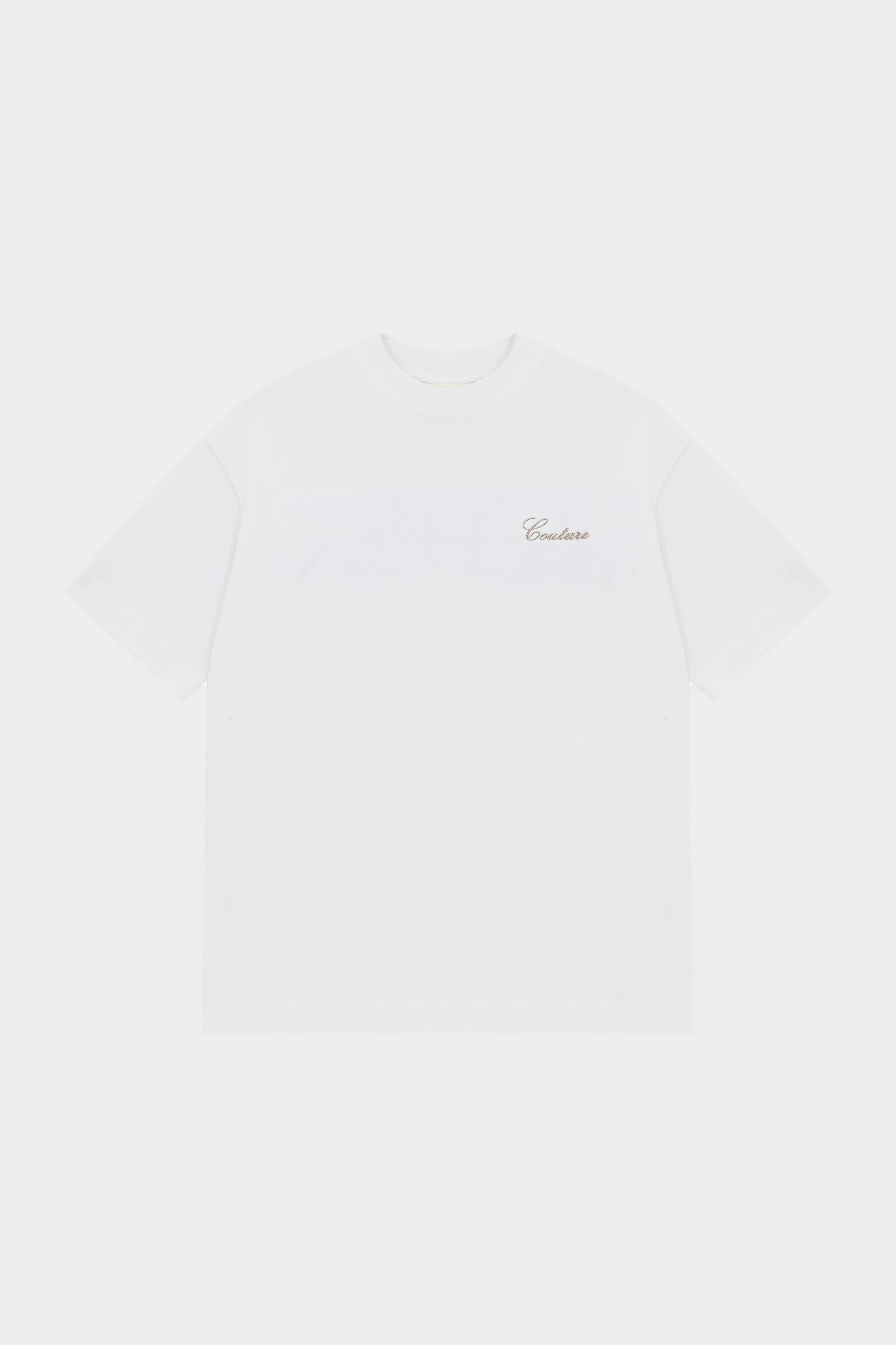 SCRIPT EMBROIDERED T-SHIRT - OFF WHITE