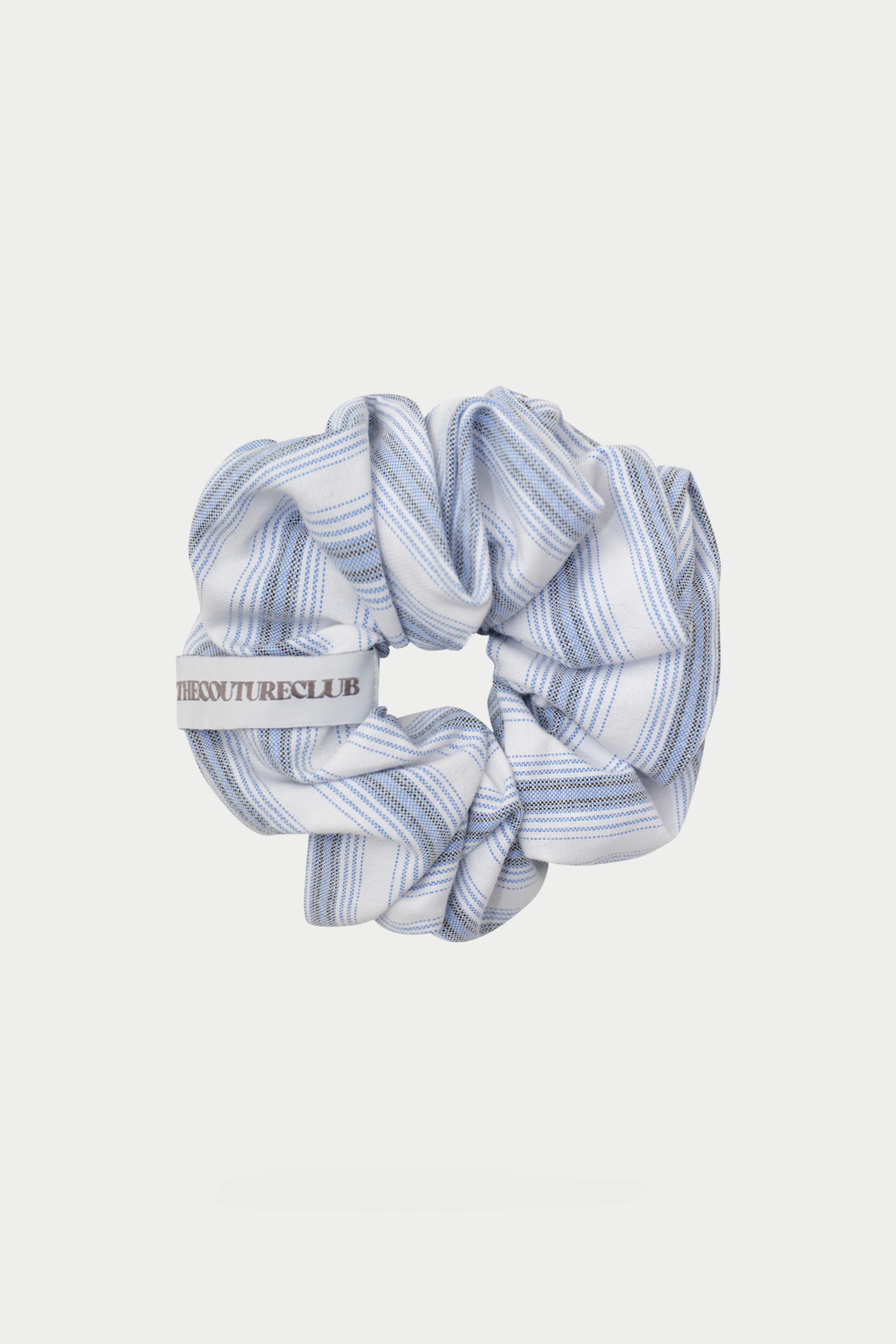 STRIPE BRANDED SCRUNCHIE - BLUE