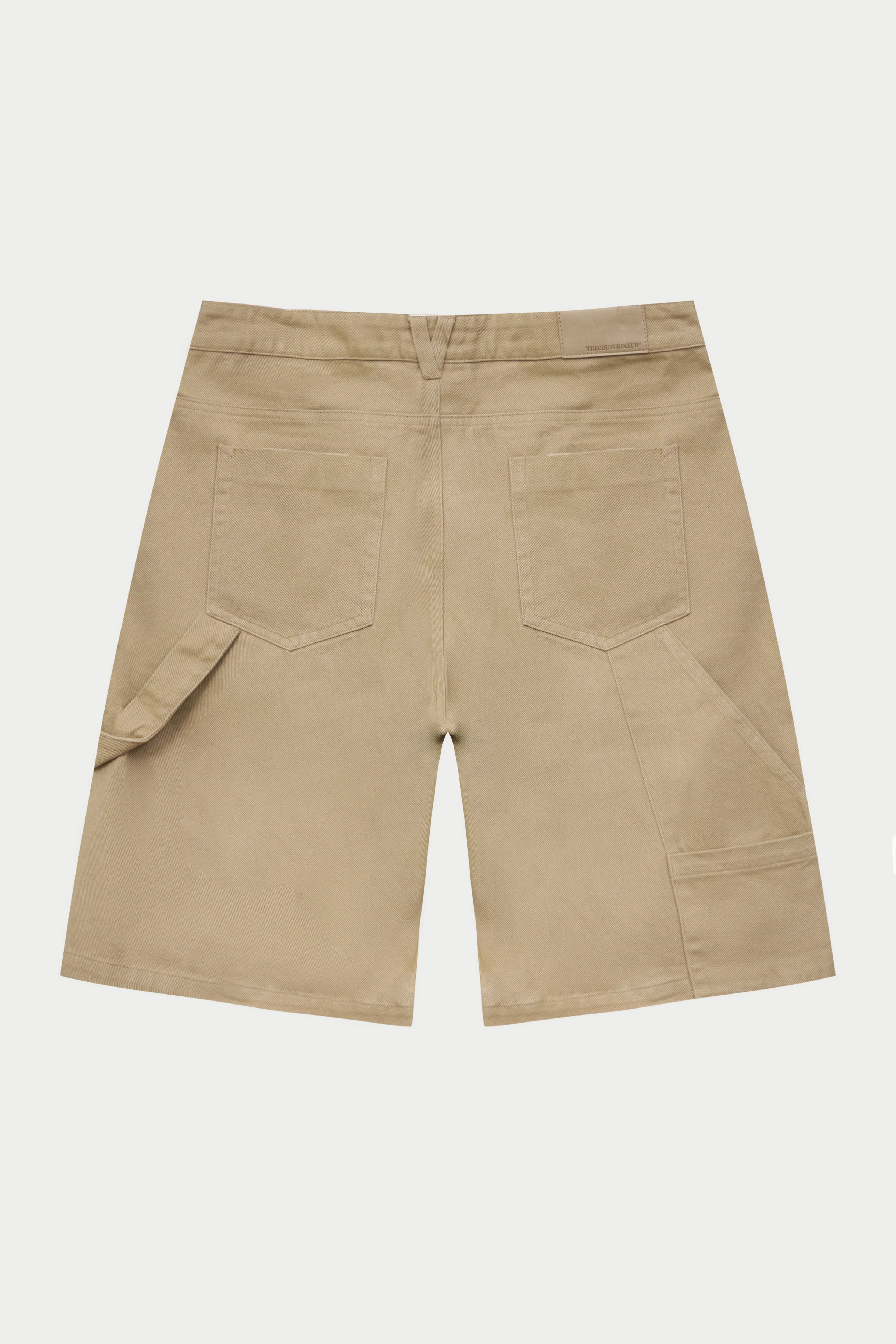 TWILL CARPENTER SHORTS - BEIGE