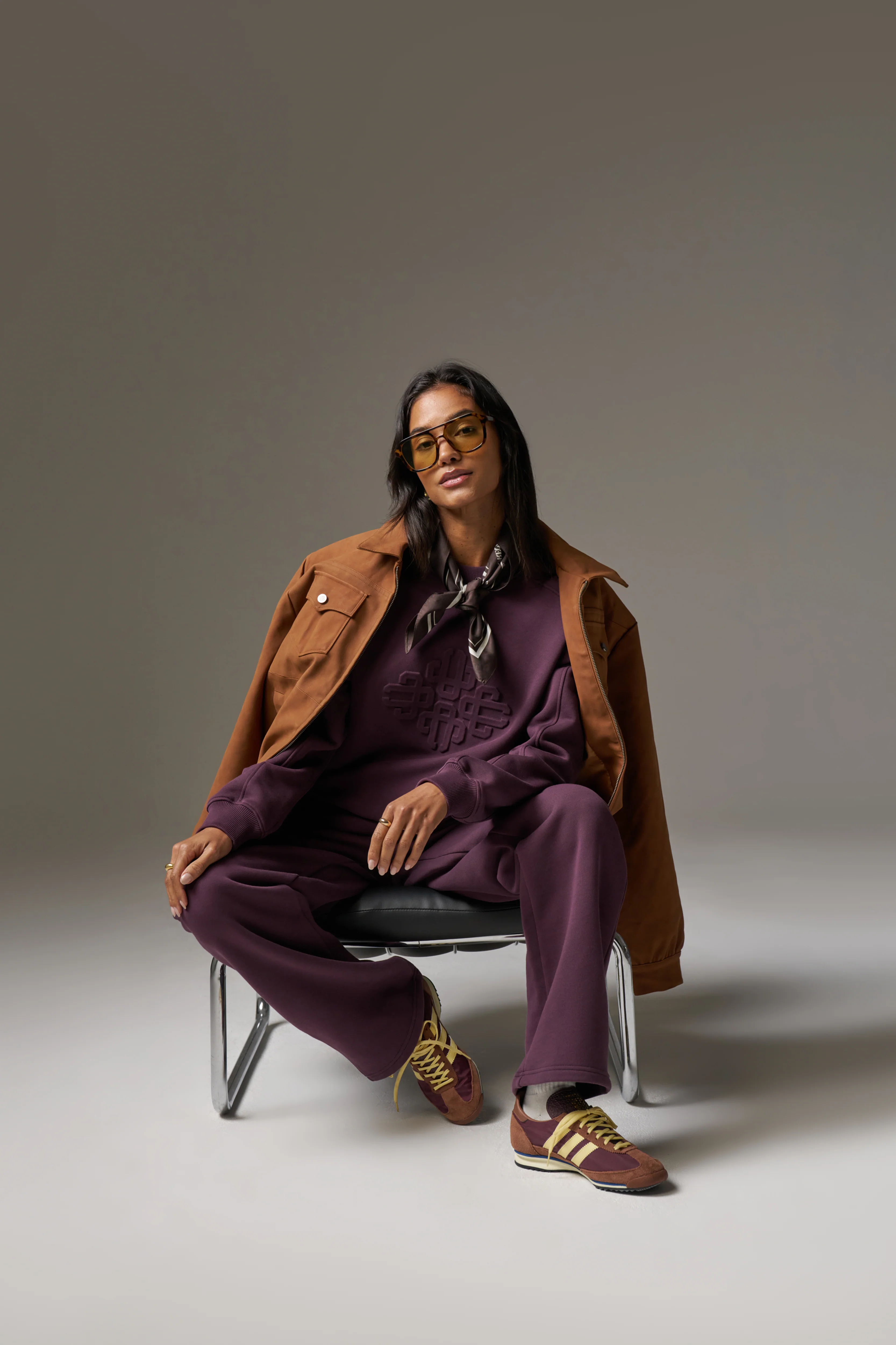 EMBOSSED SWEATSHIRT - PURPLE