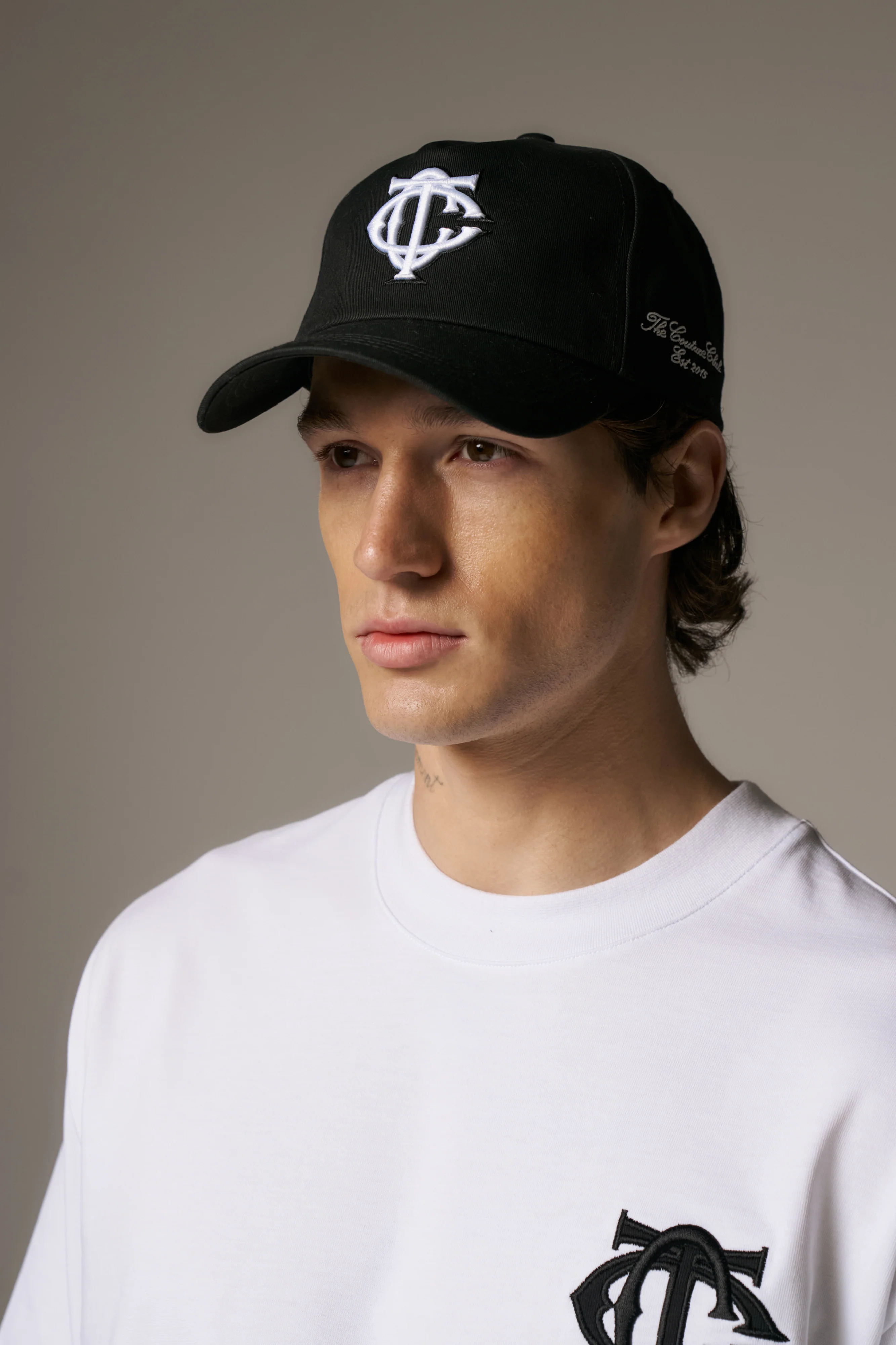 MONOGRAM EMBLEM CAP - BLACK