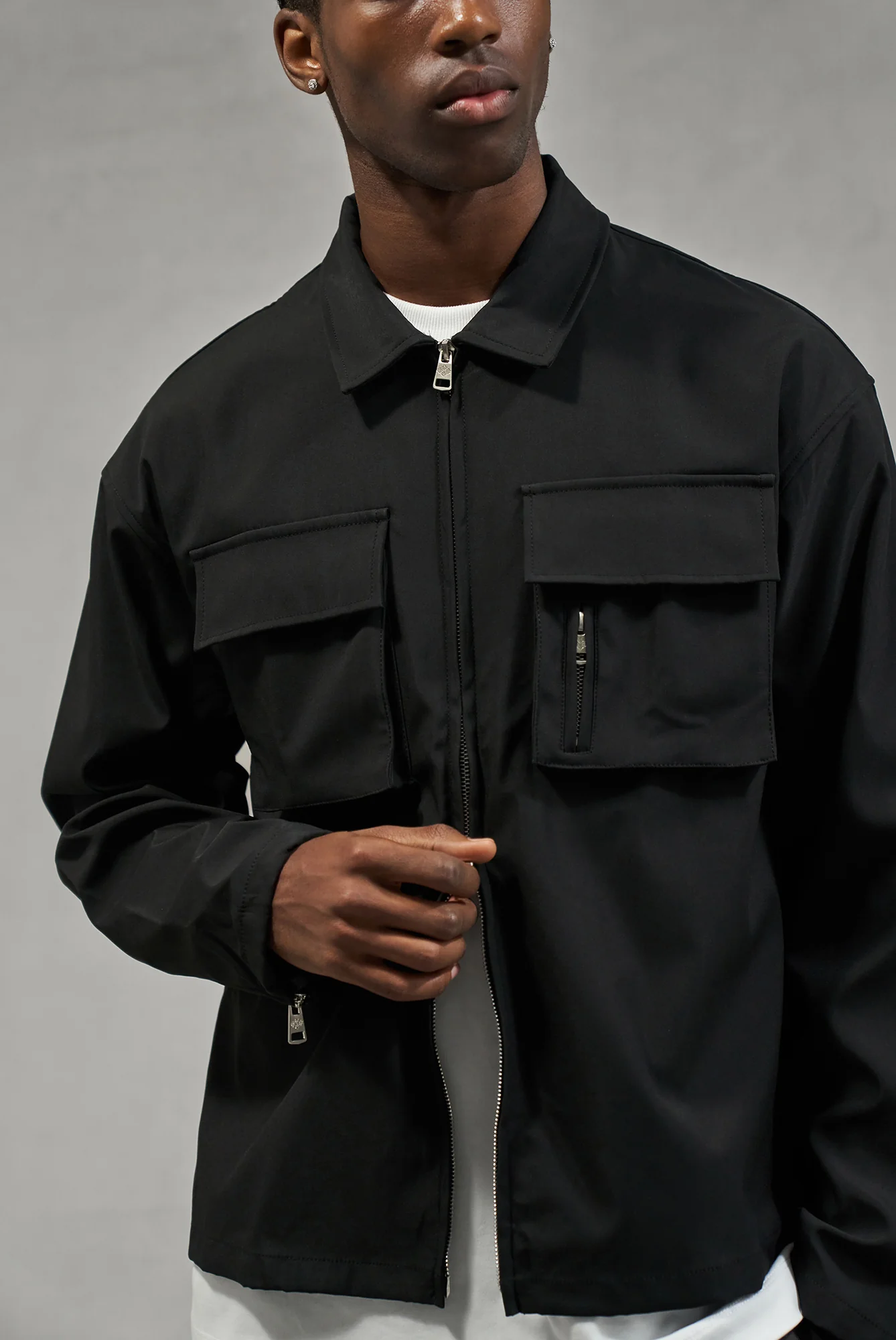 TECHNICAL LONG SLEEVE SHIRT - BLACK