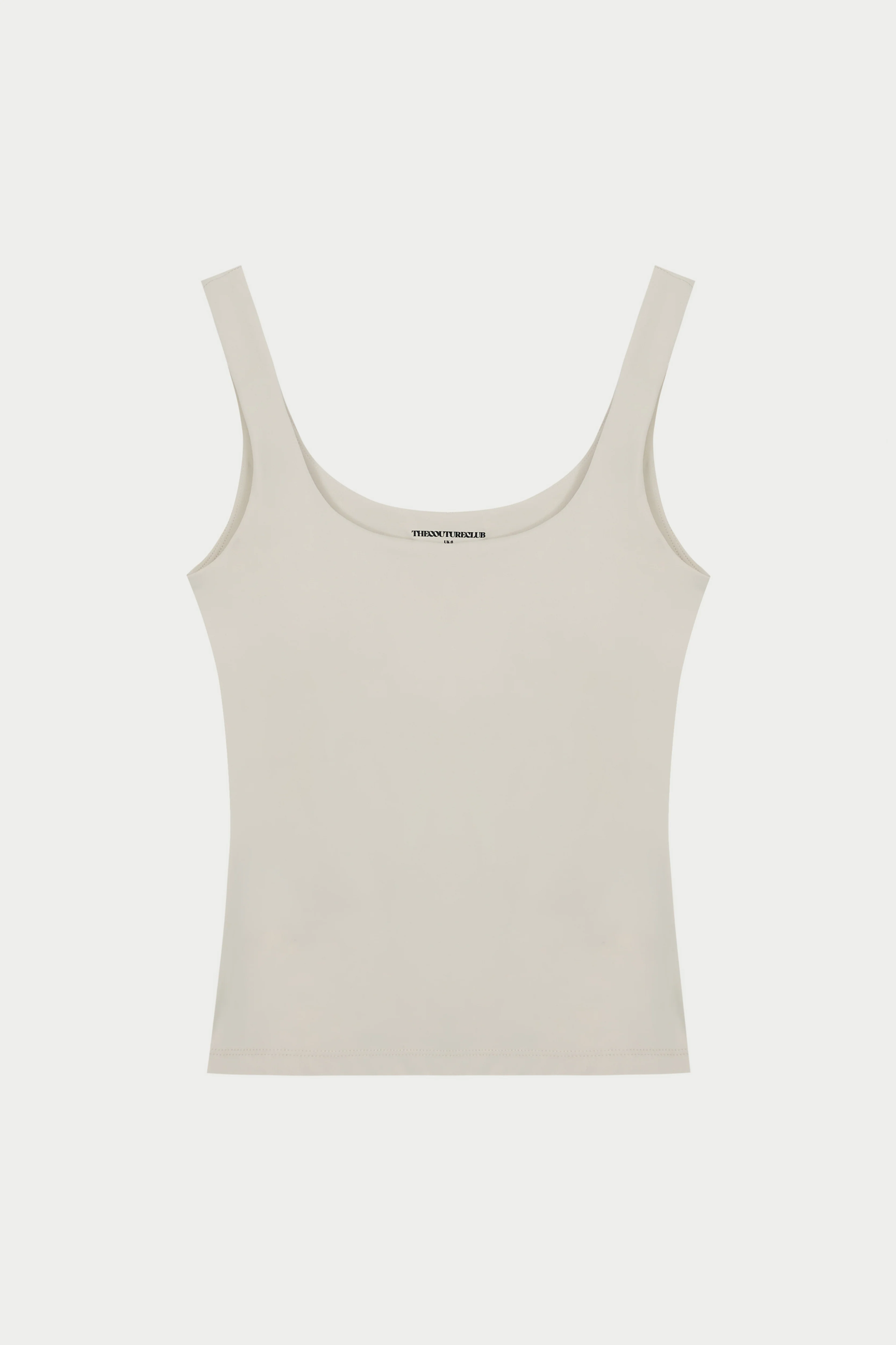 SCULPTING STRETCH SCOOP NECK SPORTS TOP - BONE