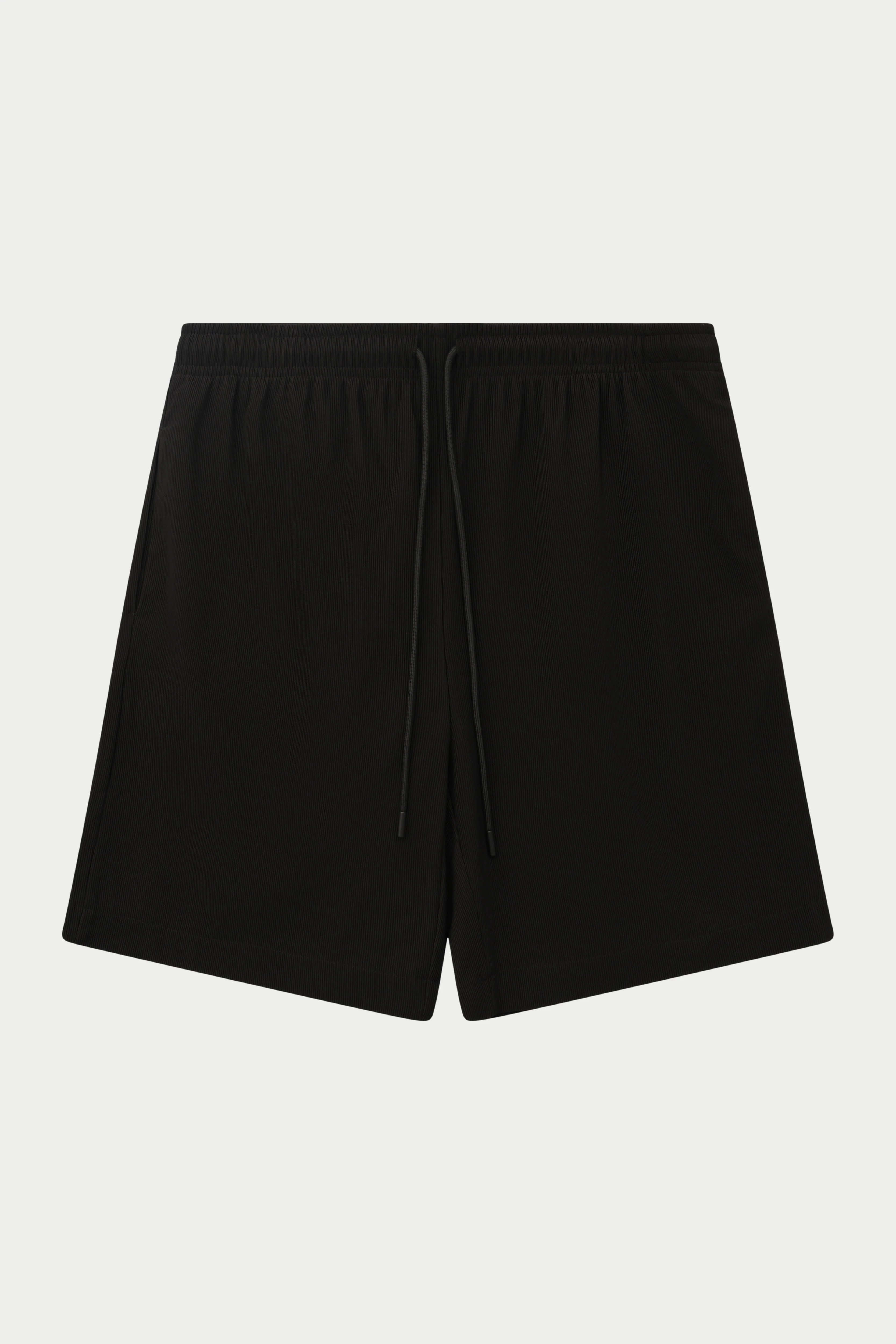 RIBBED SHORTS - BLACK