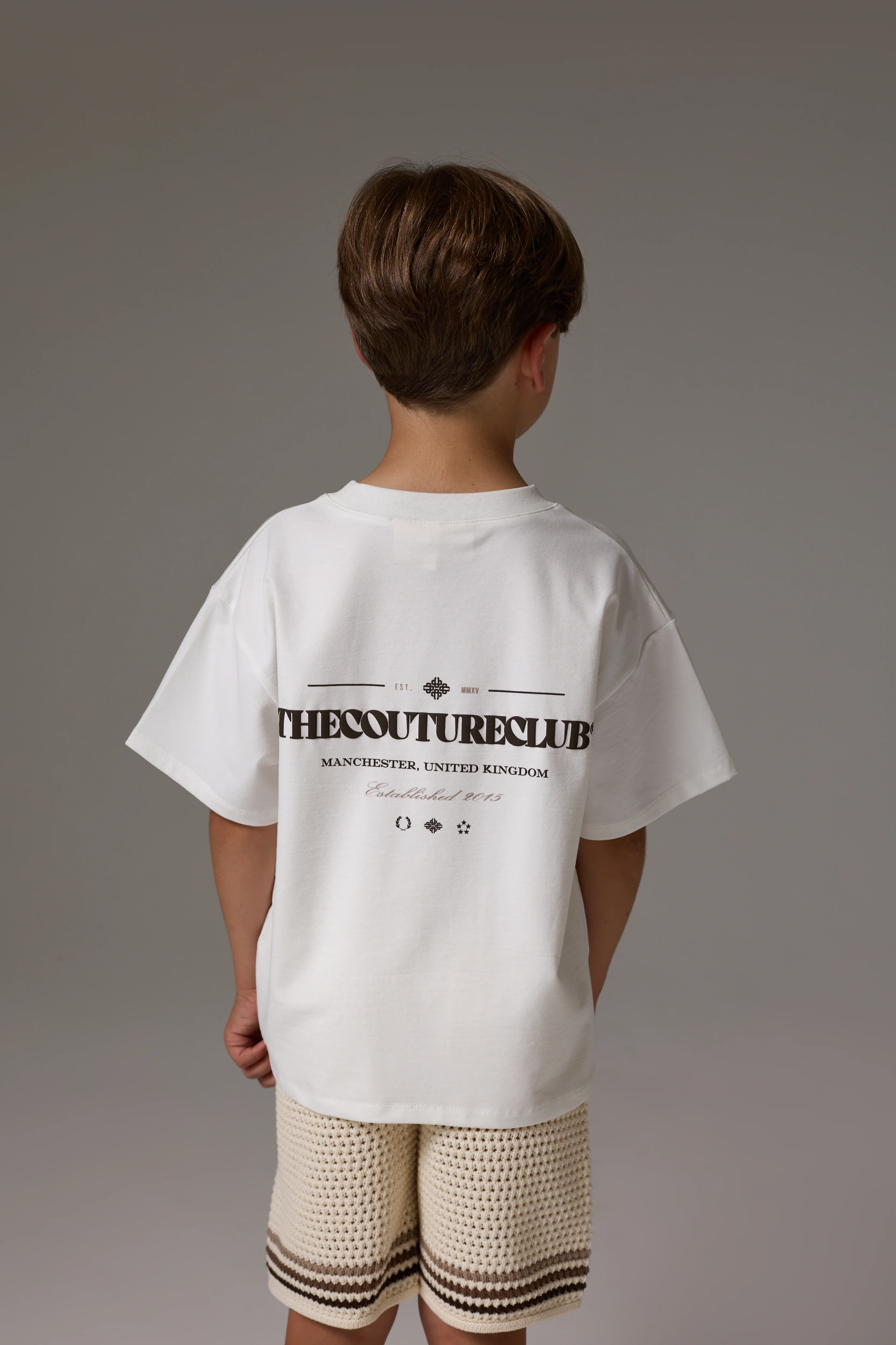 JUNIOR COPYRIGHT MULTI GRAPHIC T-SHIRT - OFF WHITE