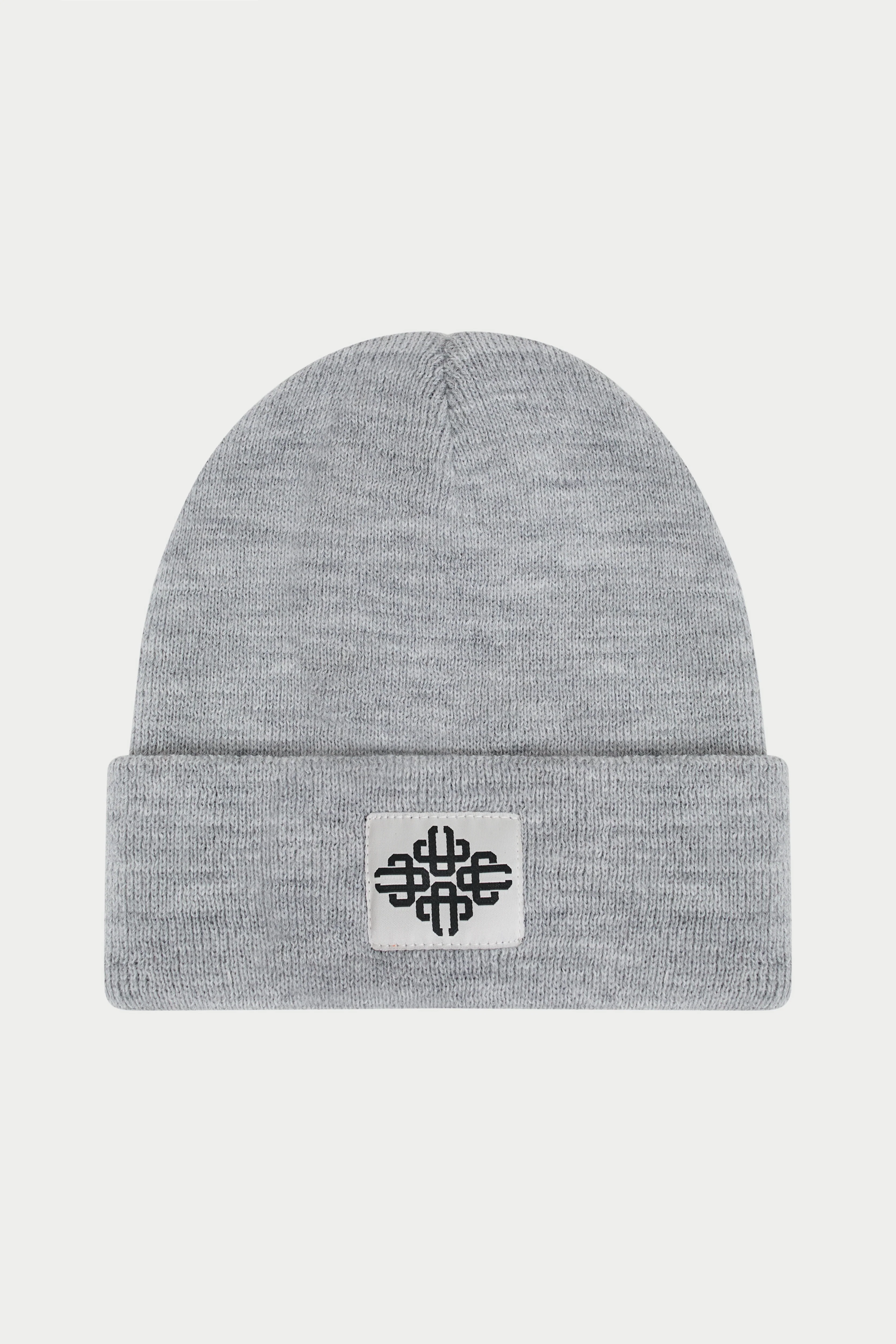 KIDS EMBLEM BADGE BEANIE - GREY MARL
