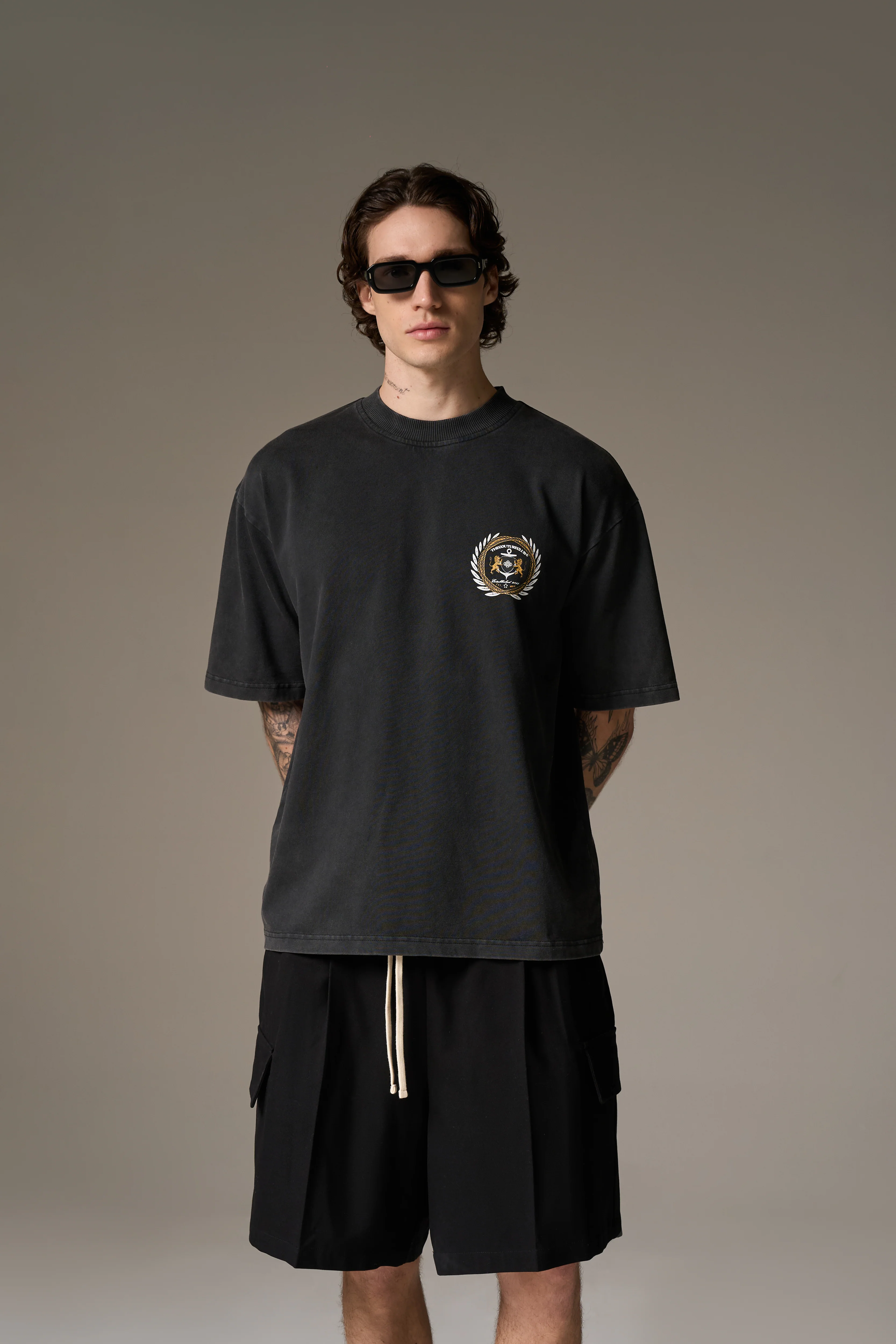 YACHT CLUB GRAPHIC T-SHIRT - WASHED BLACK