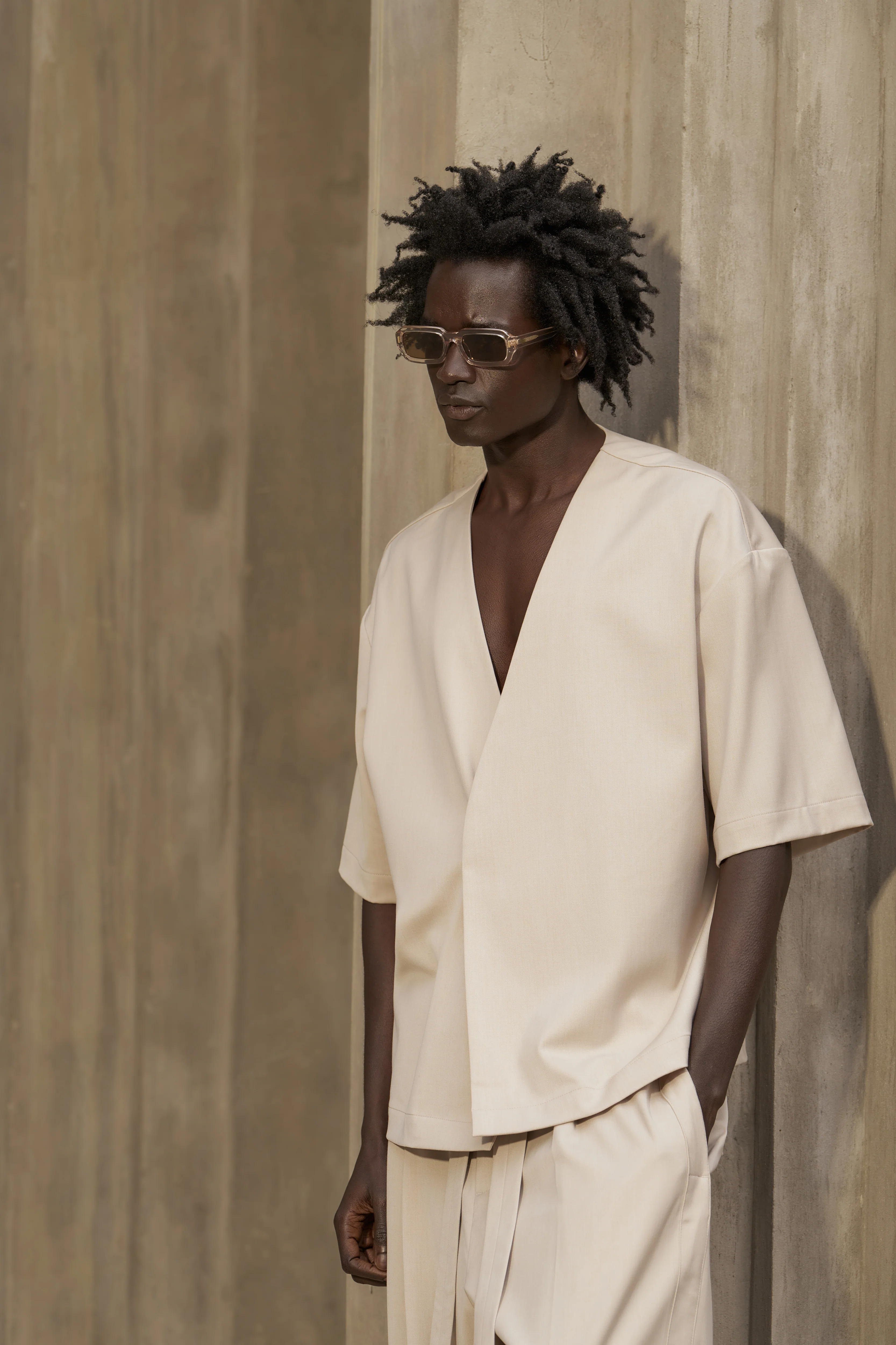 SMART WOVEN SHIRT - STONE