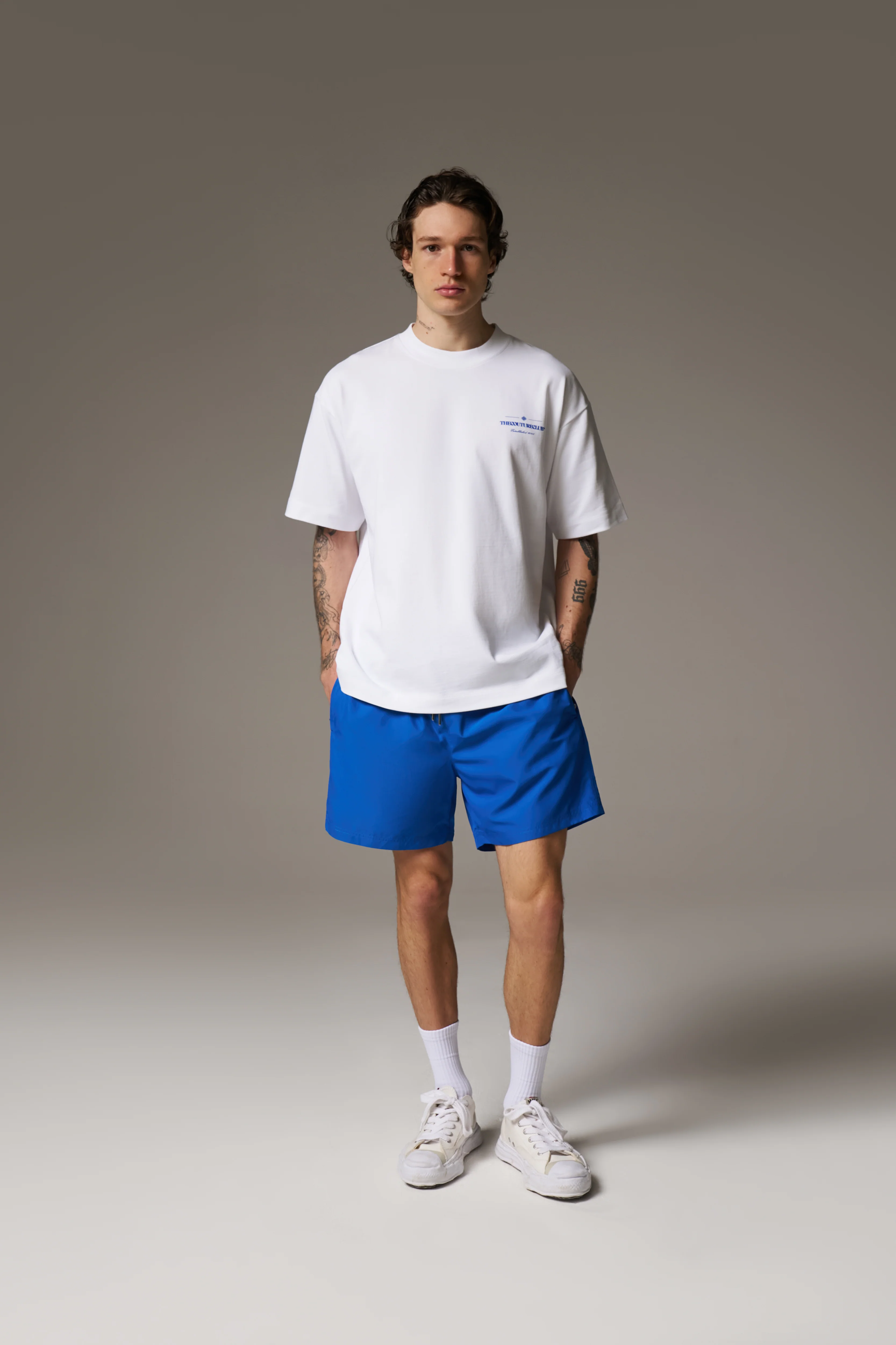 COPYRIGHT MULTI GRAPHIC T-SHIRT - COBALT