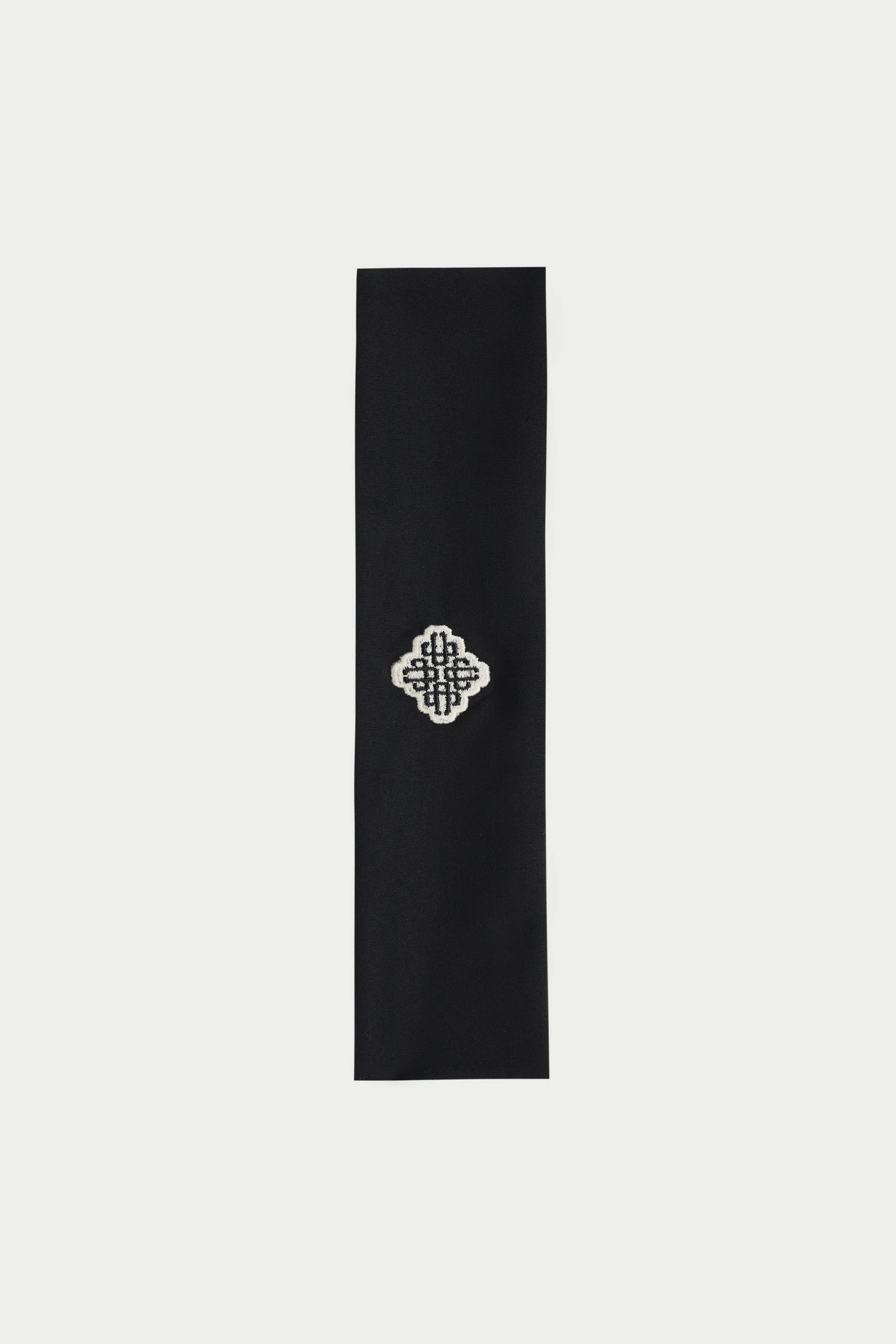 EMBROIDERED EMBLEM HEADBAND - MIDNIGHT GREY