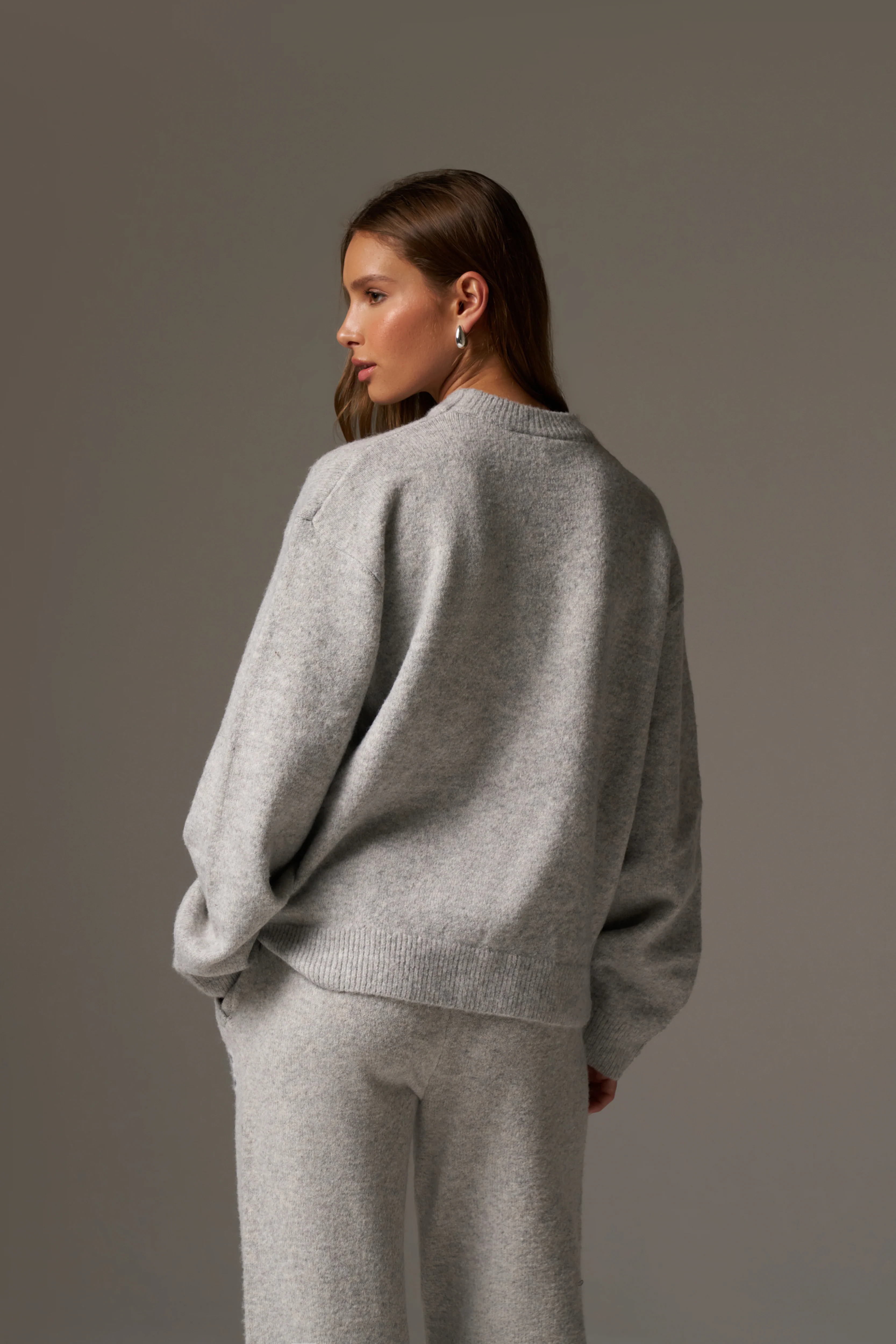 CTRE KNITTED SWEATSHIRT - GREY MARL
