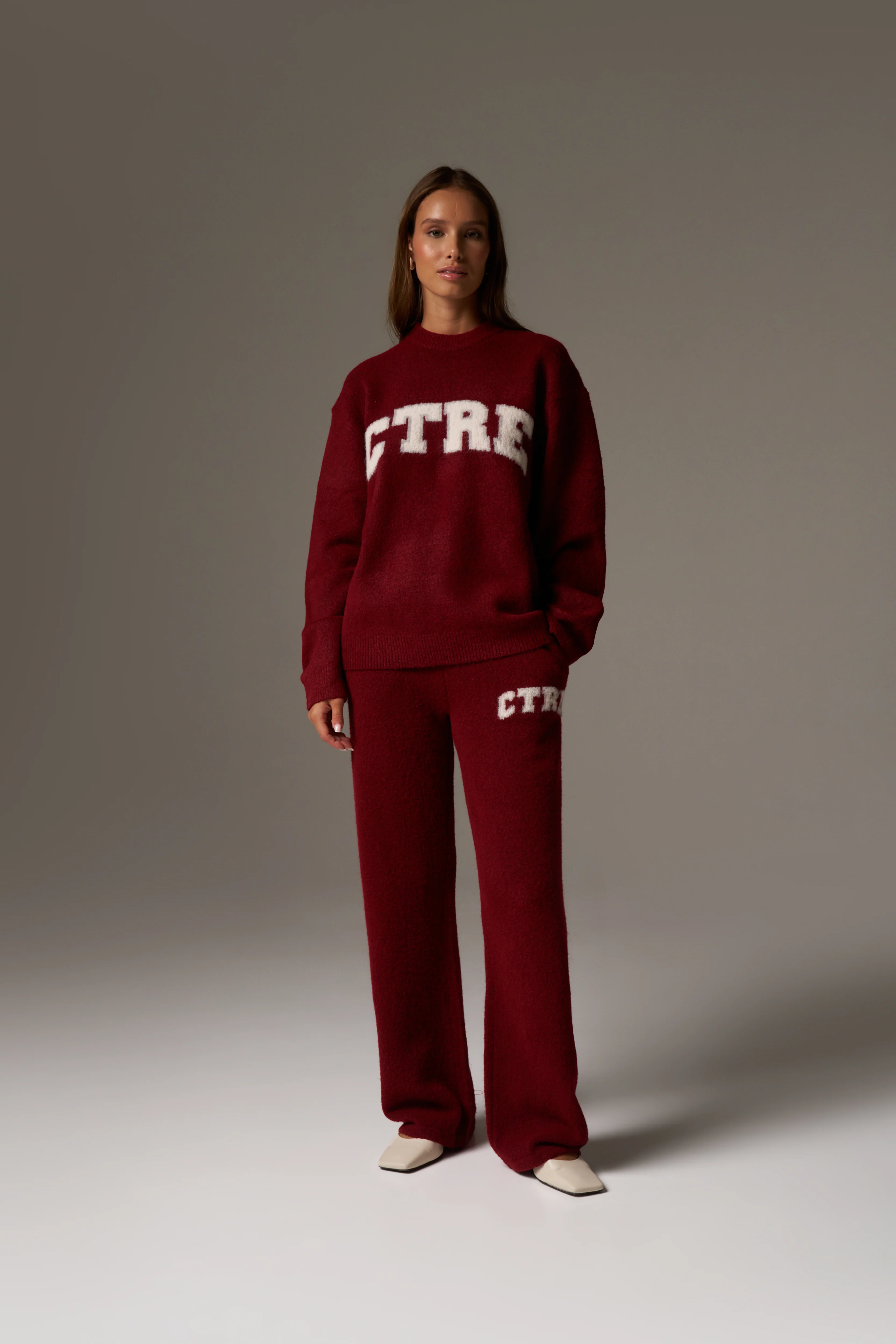 CTRE KNITTED SWEATSHIRT - BURGUNDY