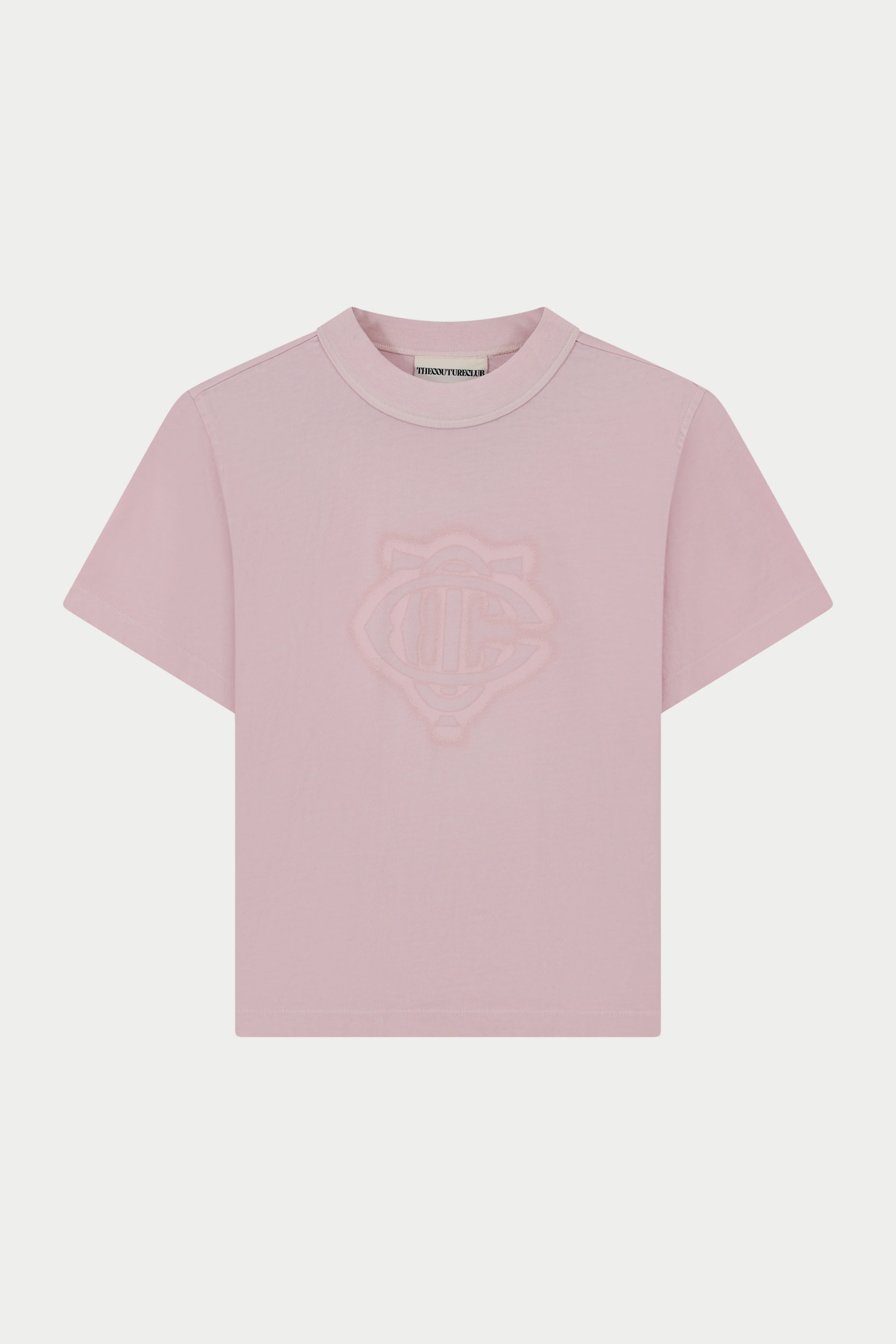 SHADOW PRINT EMBLEM T-SHIRT - WASHED PINK