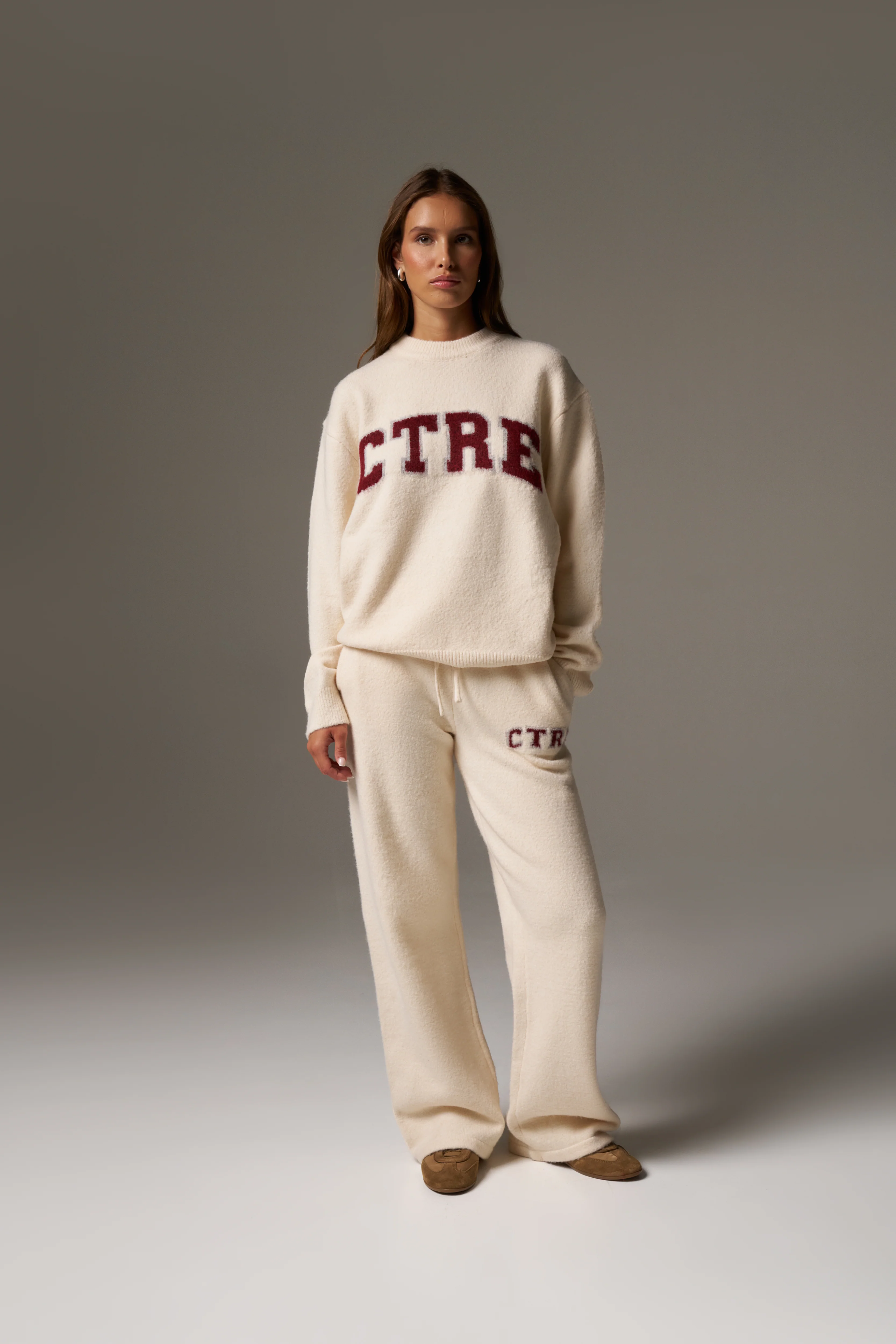 CTRE KNITTED JOGGERS - OFF WHITE