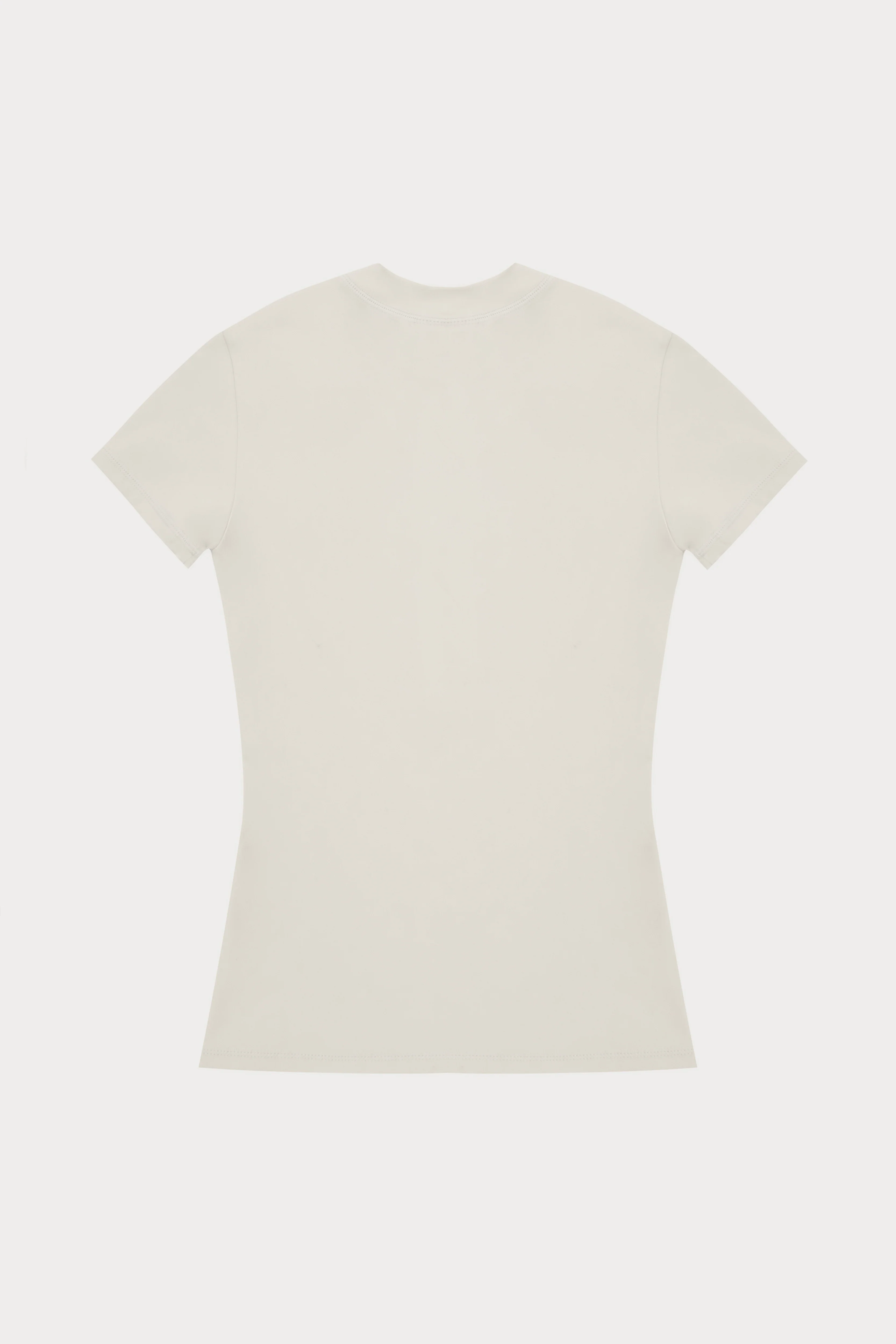 SCULPTING STRETCH EMBLEM BABY TEE - BONE
