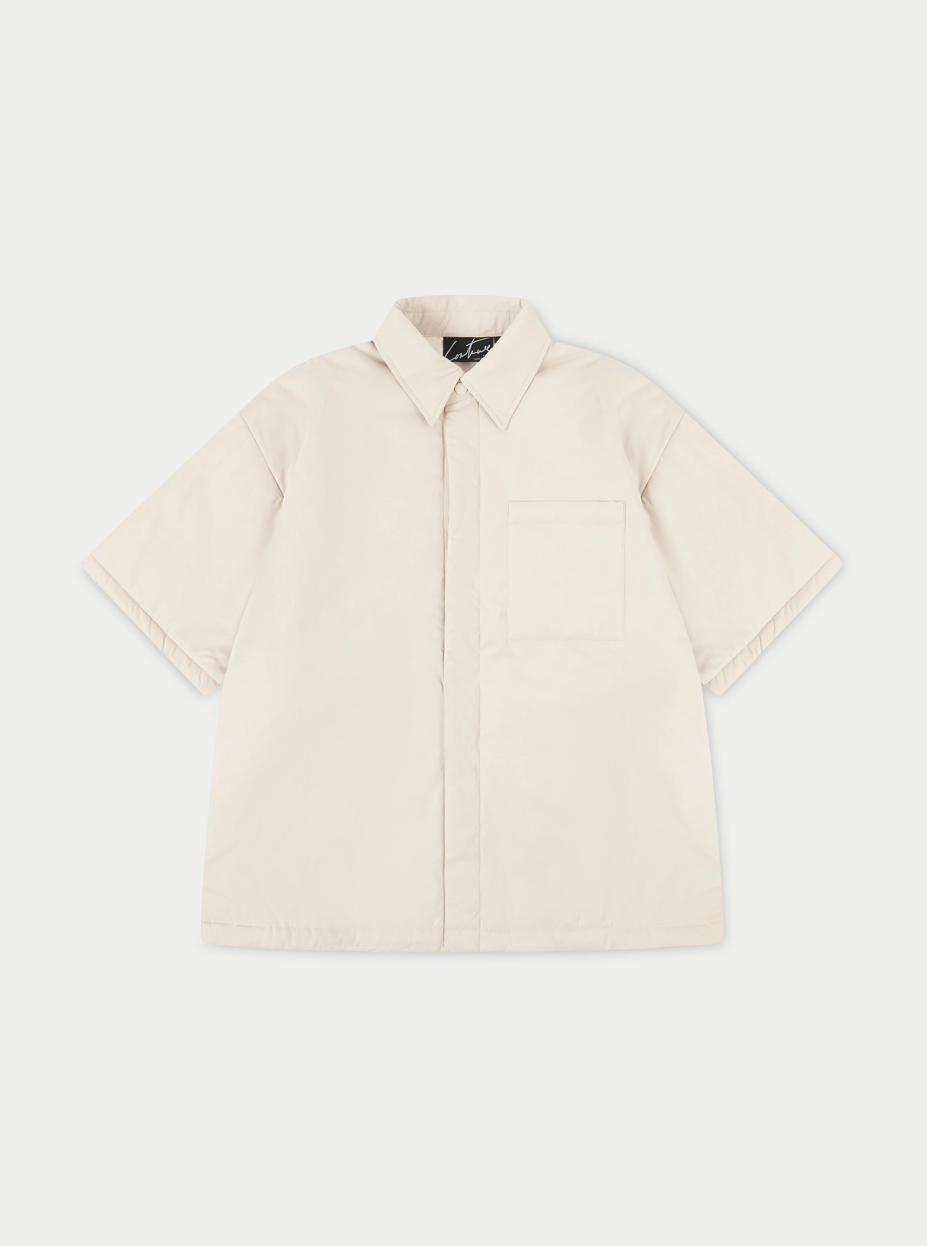 SHORT SLEEVE PADDED SHIRT - OFF WHITE