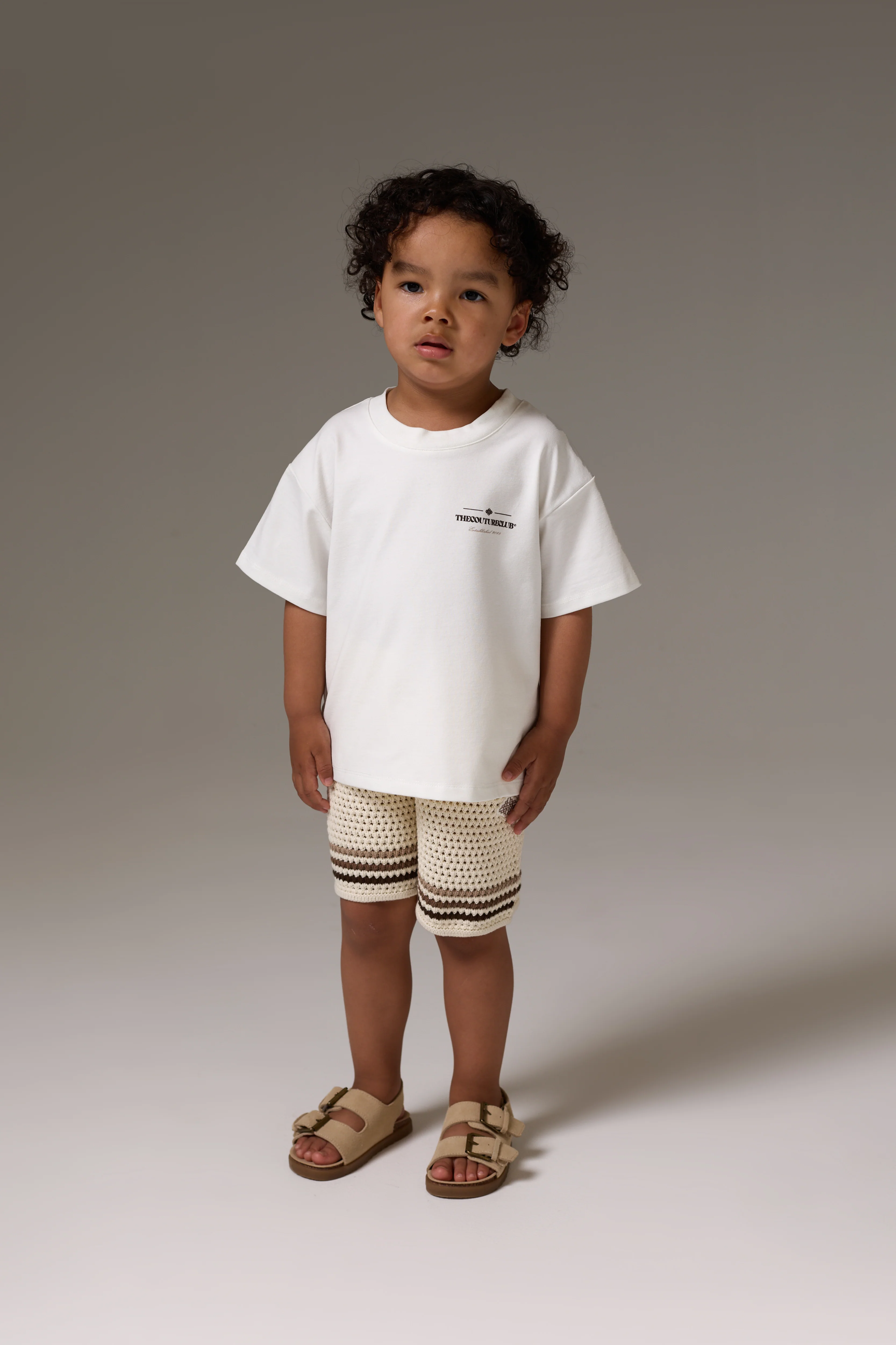 KIDS COPYRIGHT MULTI GRAPHIC T-SHIRT - OFF WHITE