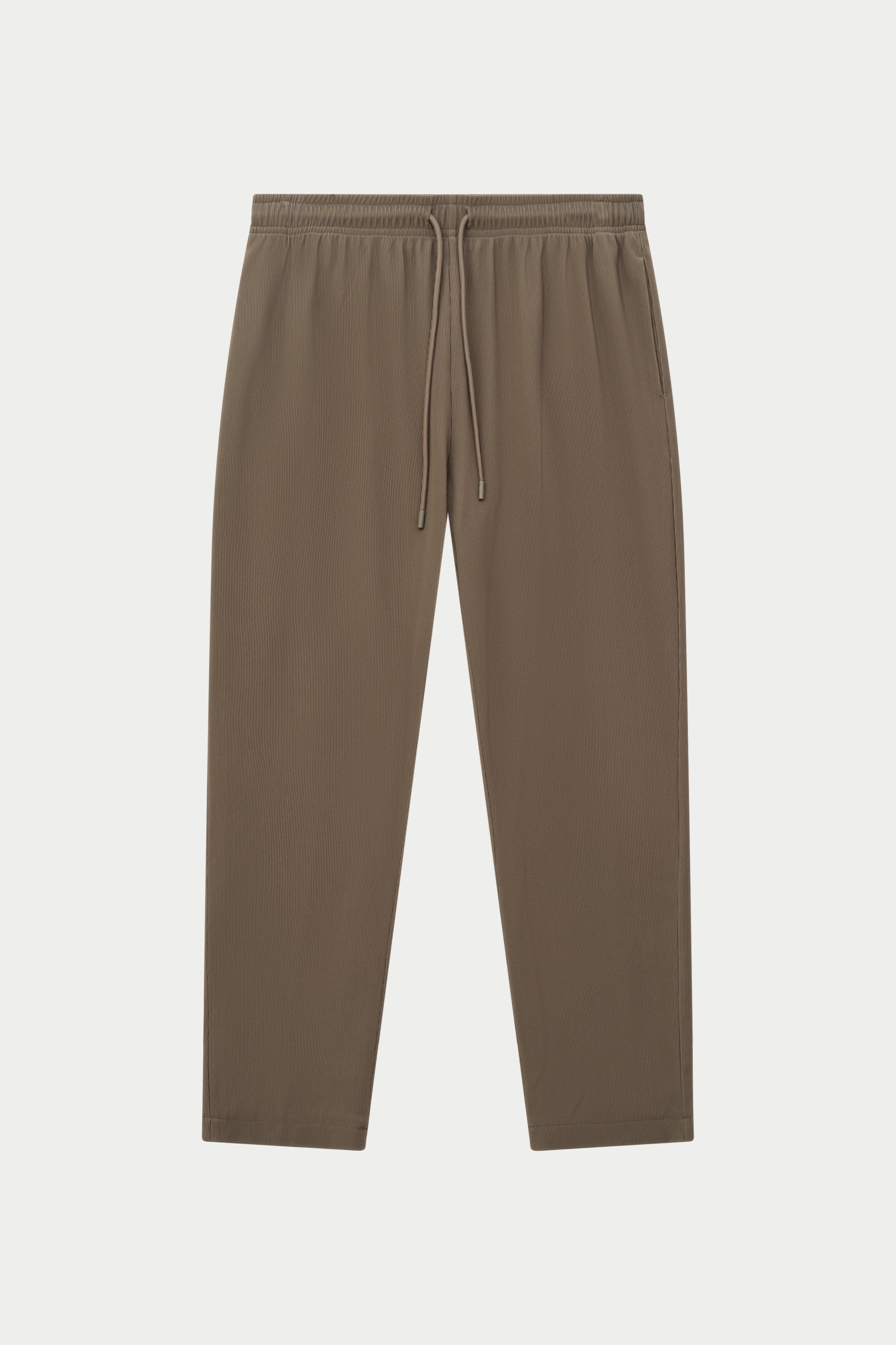 RIBBED TROUSERS - MINK