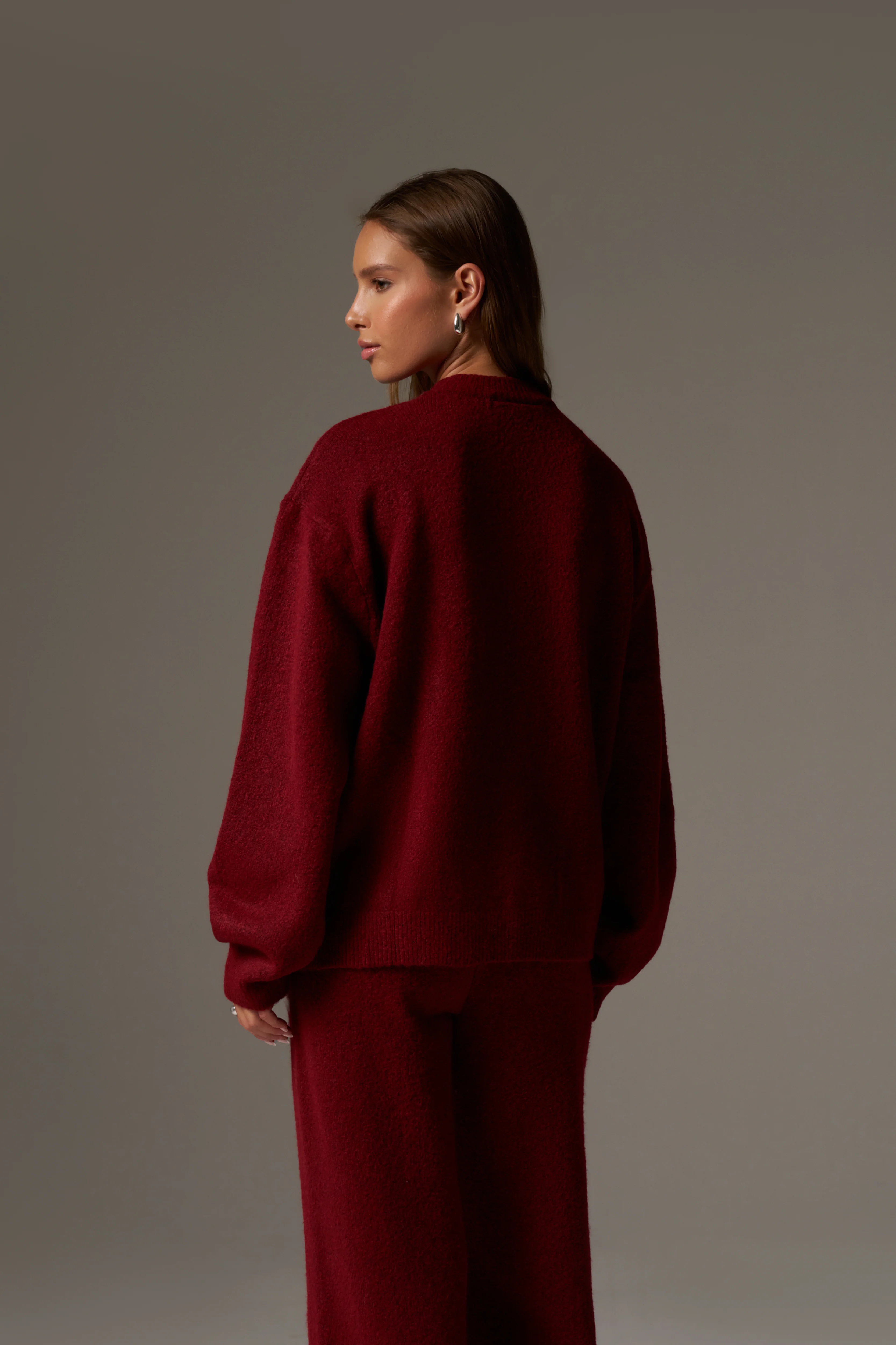 CTRE KNITTED SWEATSHIRT - BURGUNDY