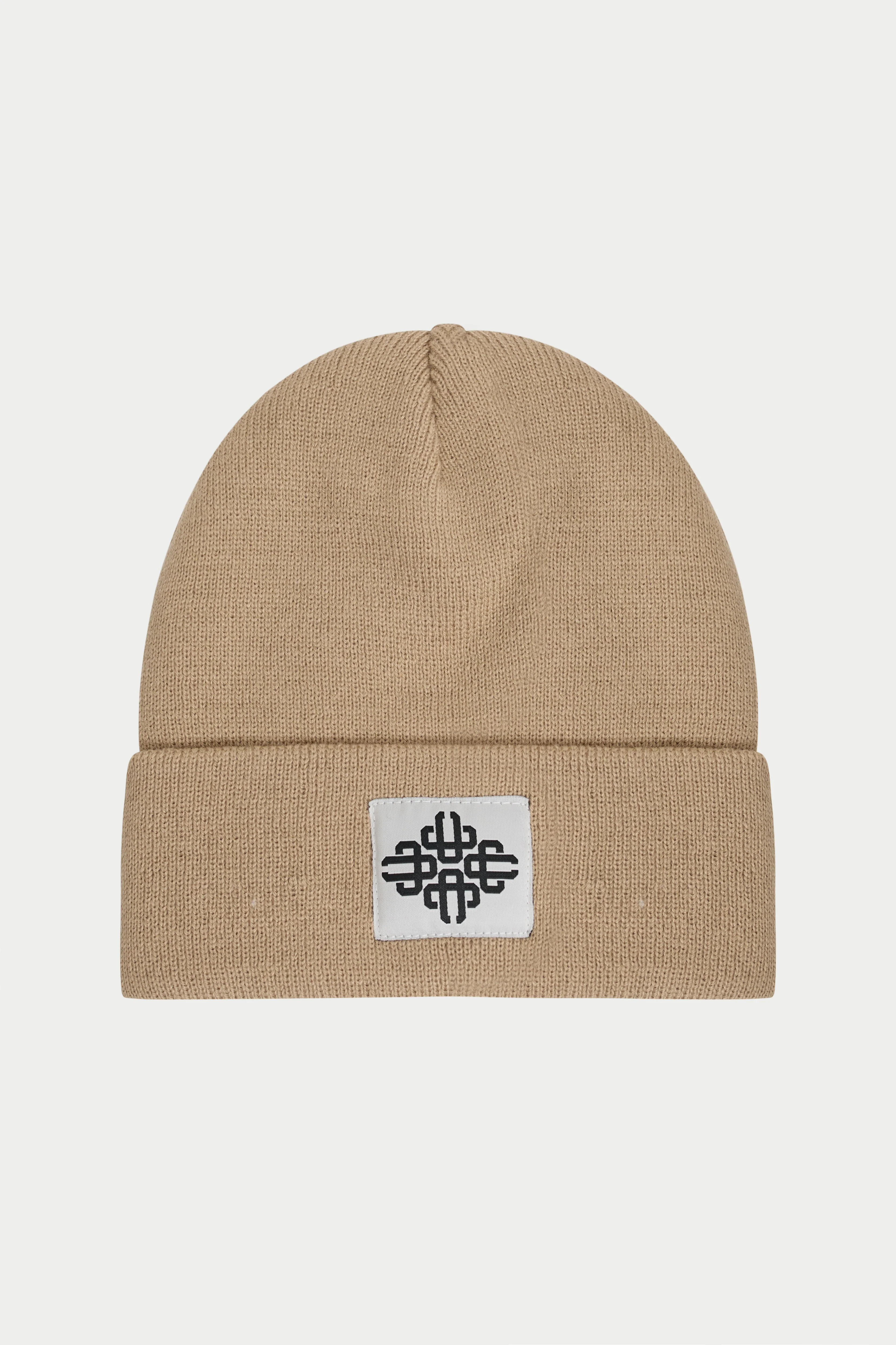 KIDS EMBLEM BADGE BEANIE - BEIGE