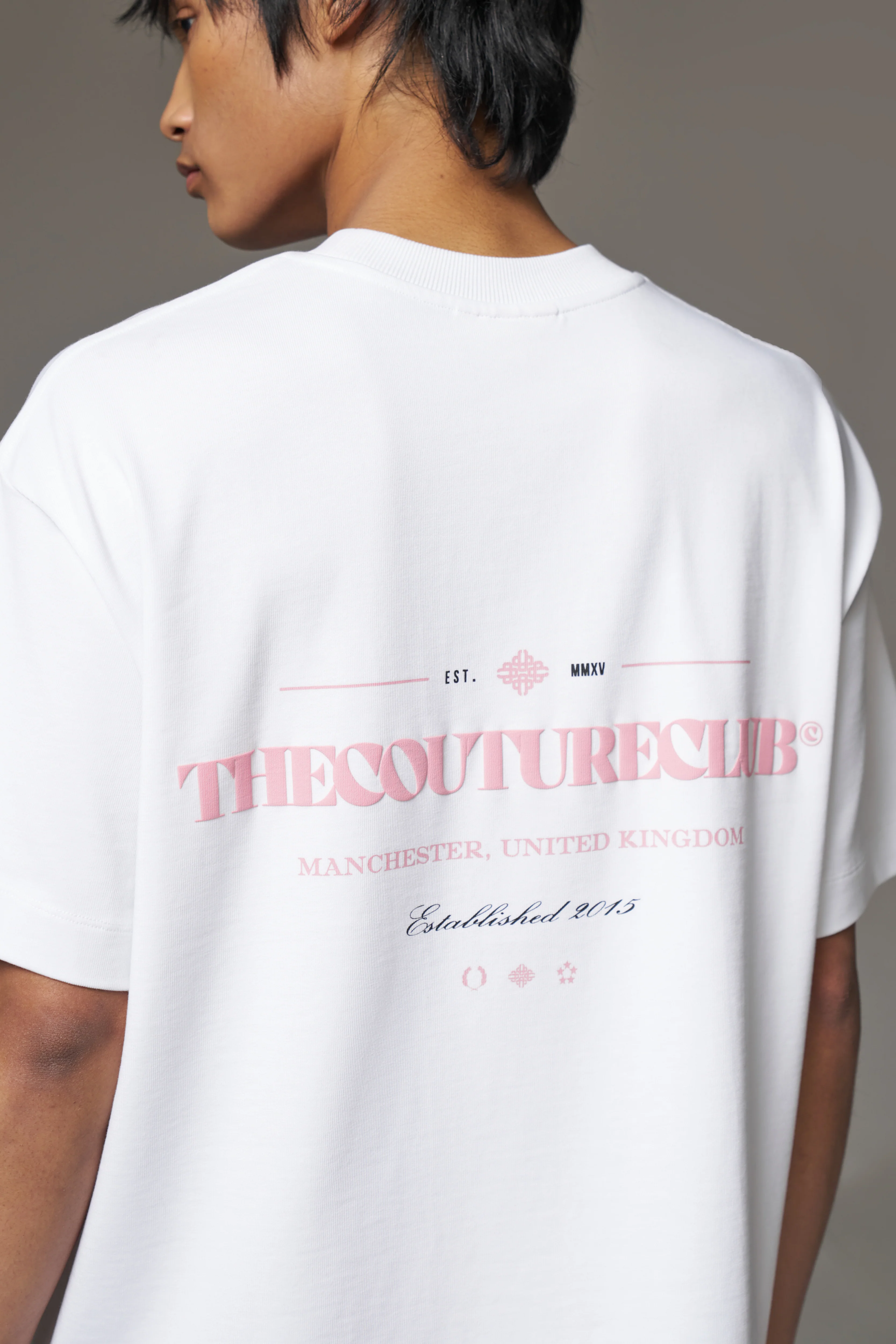 COPYRIGHT MULTI GRAPHIC T-SHIRT - PINK