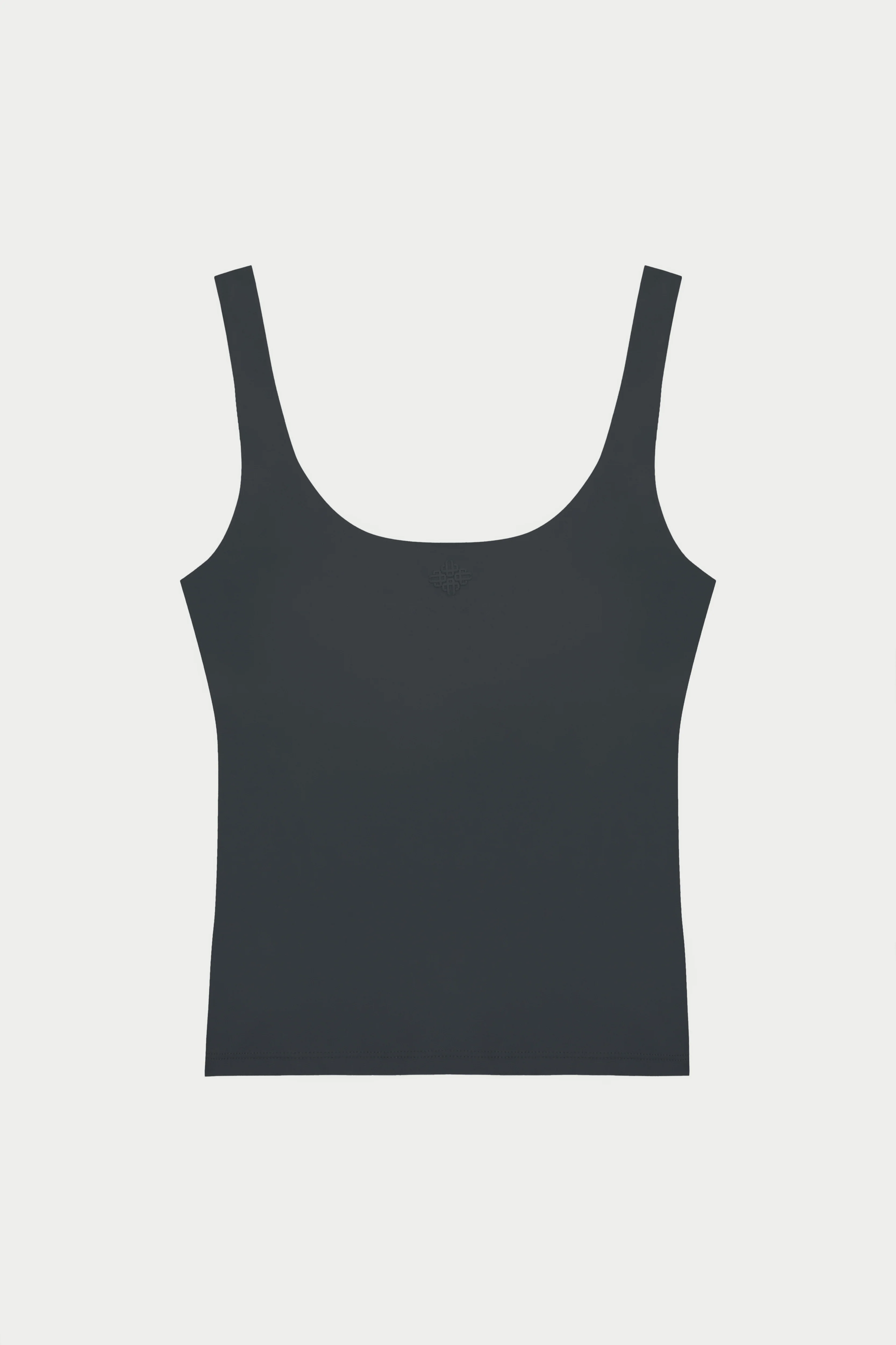 SCULPTING STRETCH SCOOP NECK SPORTS TOP - MIDNIGHT GREY