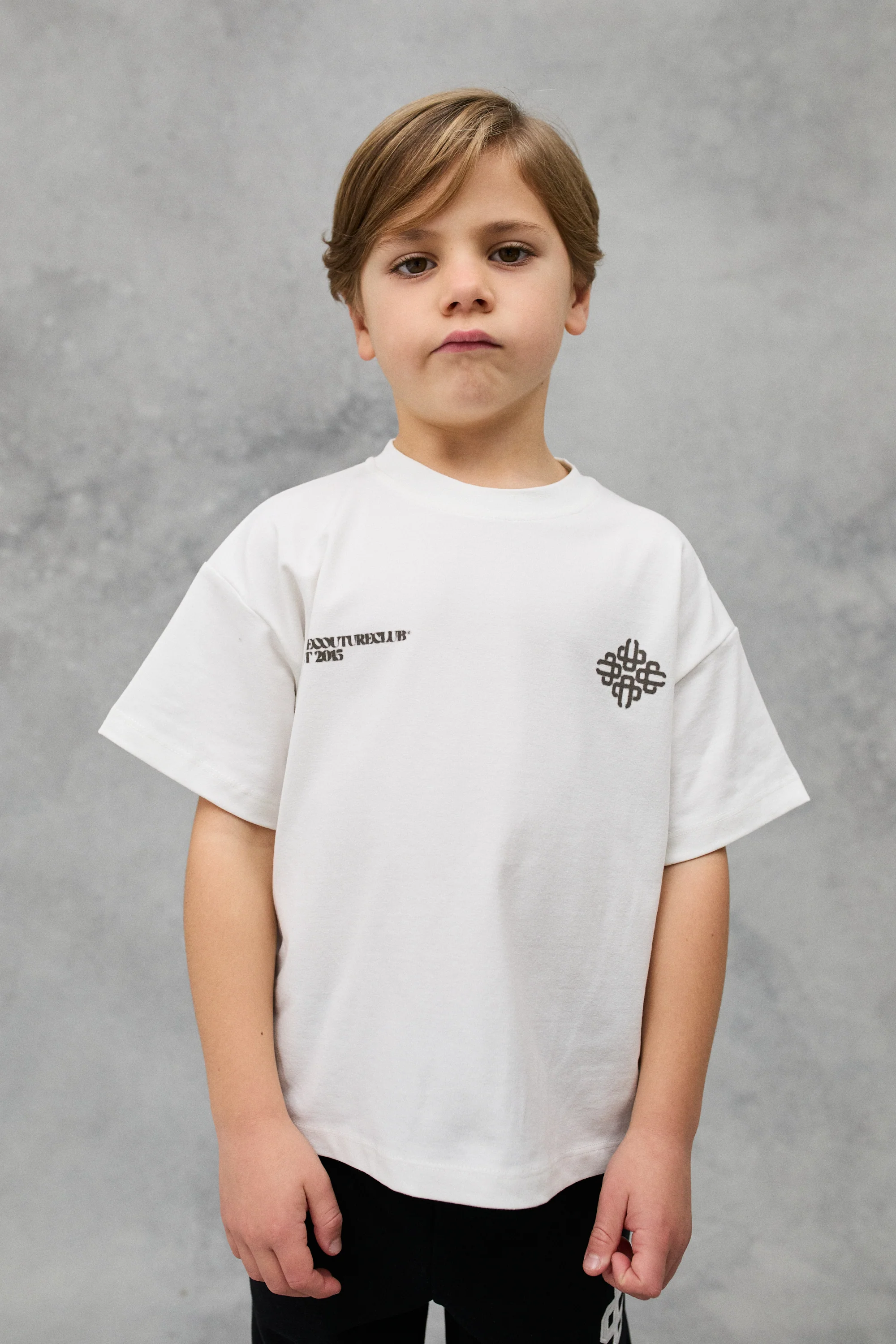 KIDS BLURRED GRAPHIC EMBLEM T-SHIRT - OFF WHITE
