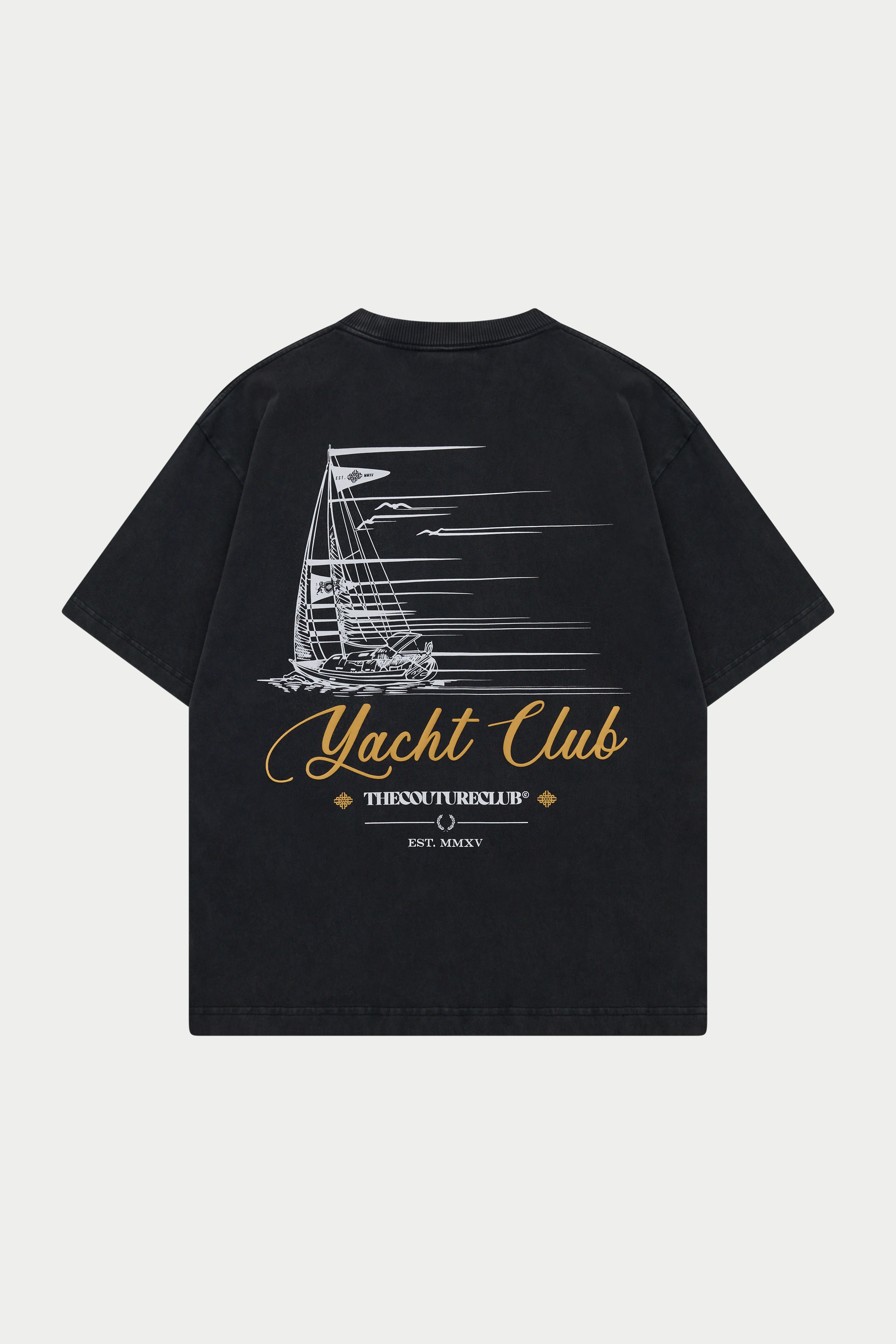 YACHT CLUB GRAPHIC T-SHIRT - WASHED BLACK