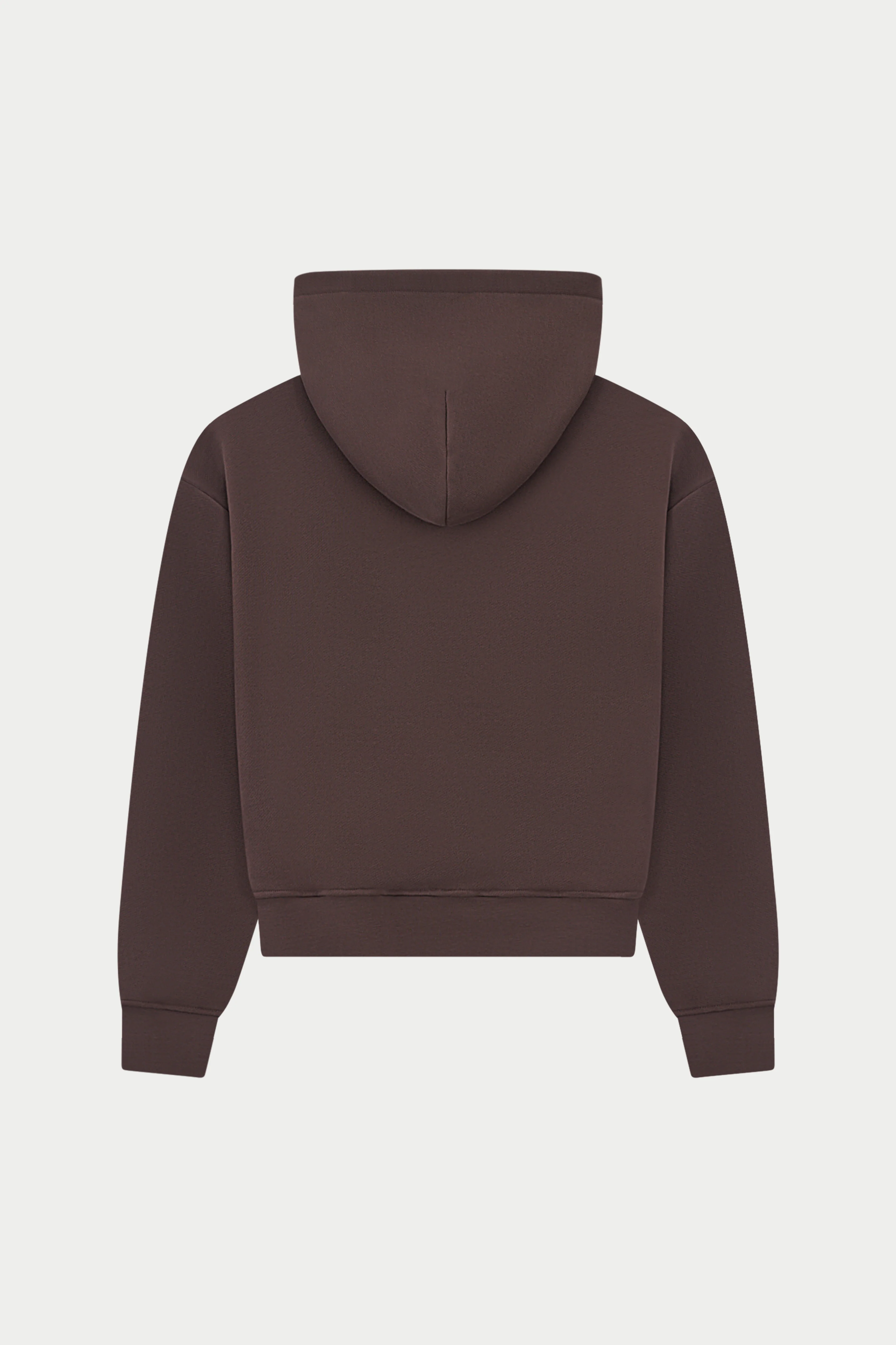 CTRE ZIP THROUGH RELAXED HOODIE - BROWN