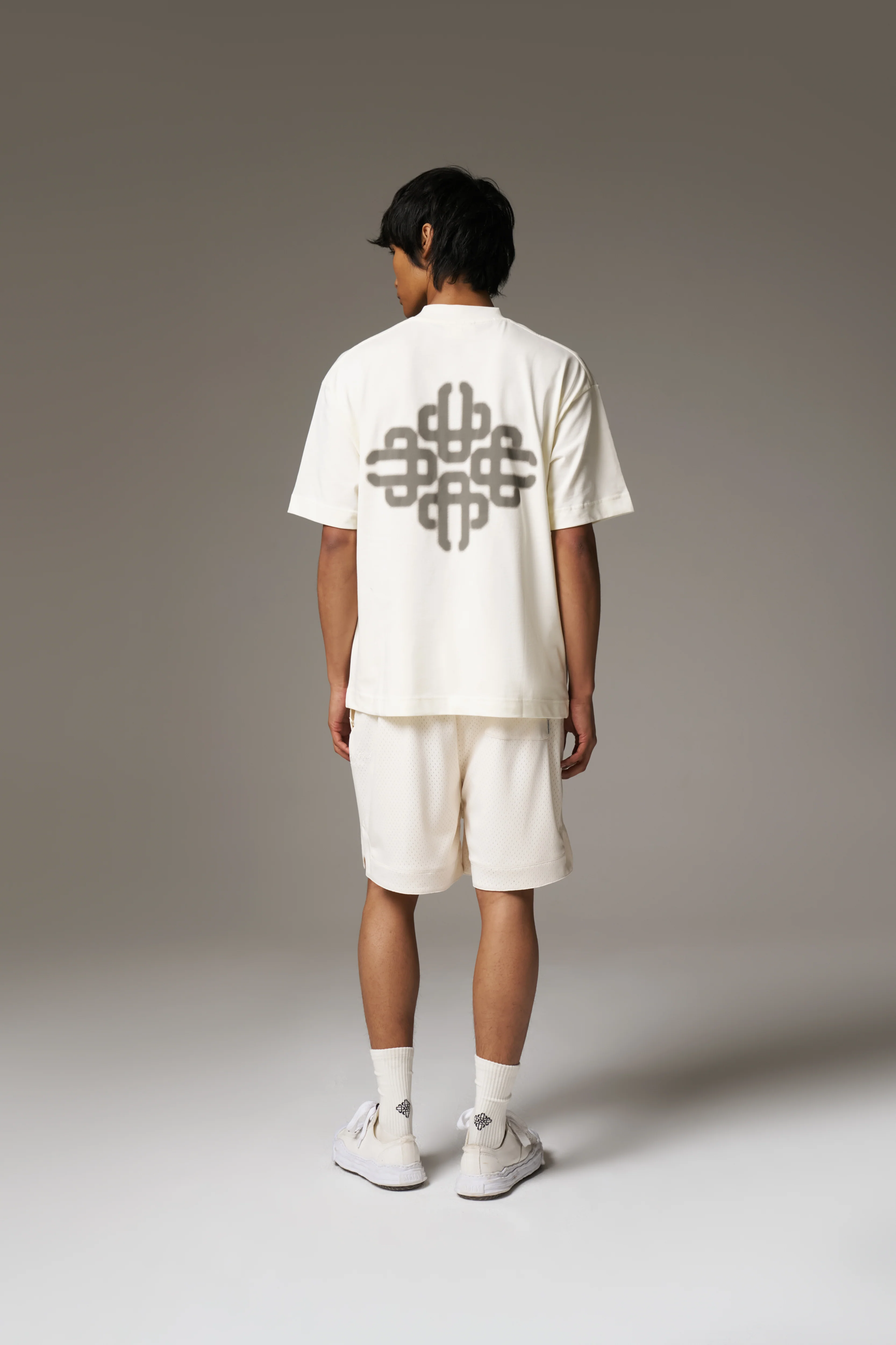 BLURRED GRAPHIC EMBLEM T-SHIRT - KHAKI