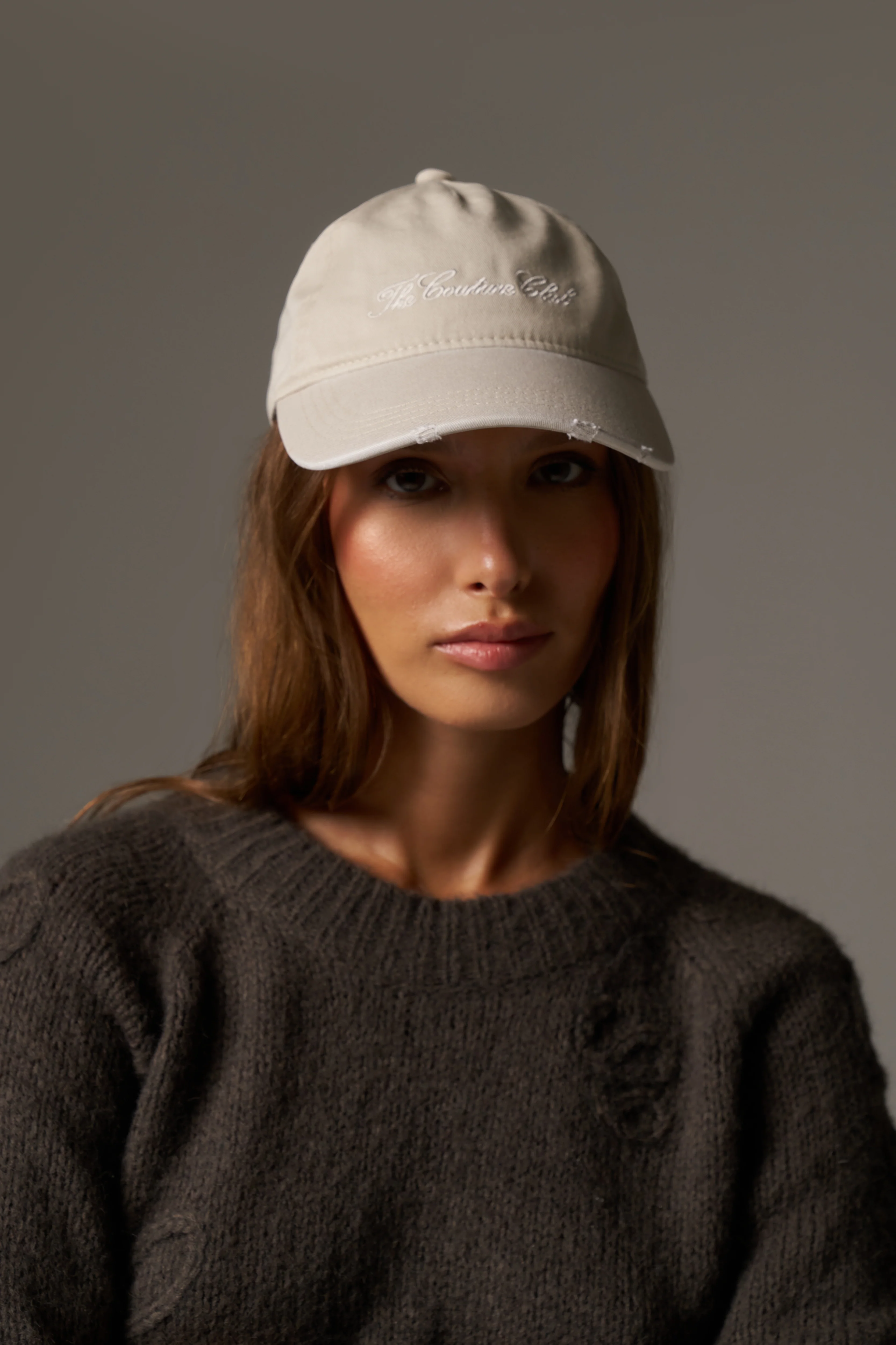 WASHED SCRIPT CAP - BONE