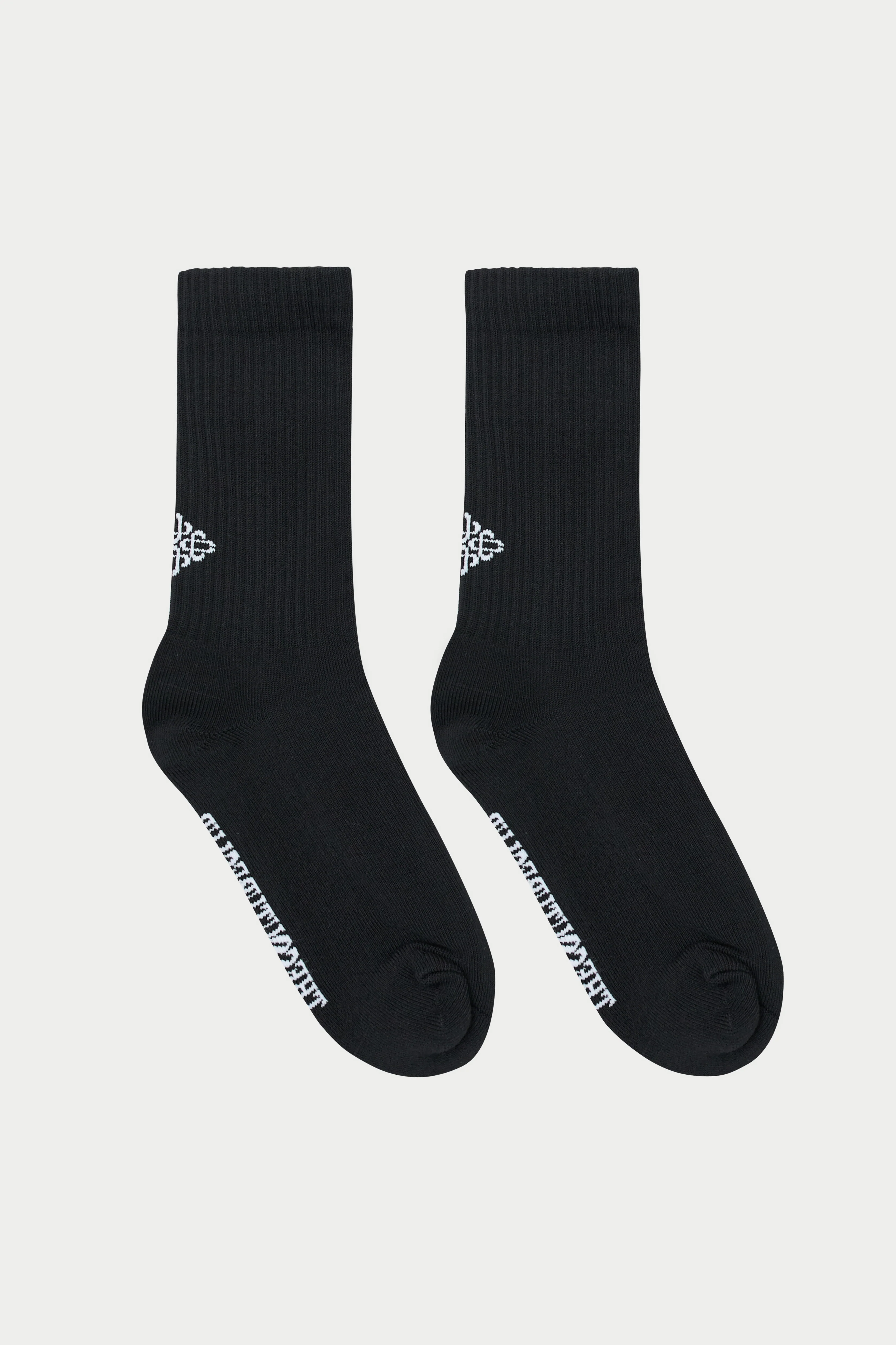 REVERSE EMBLEM COPYRIGHT SOCKS - BLACK