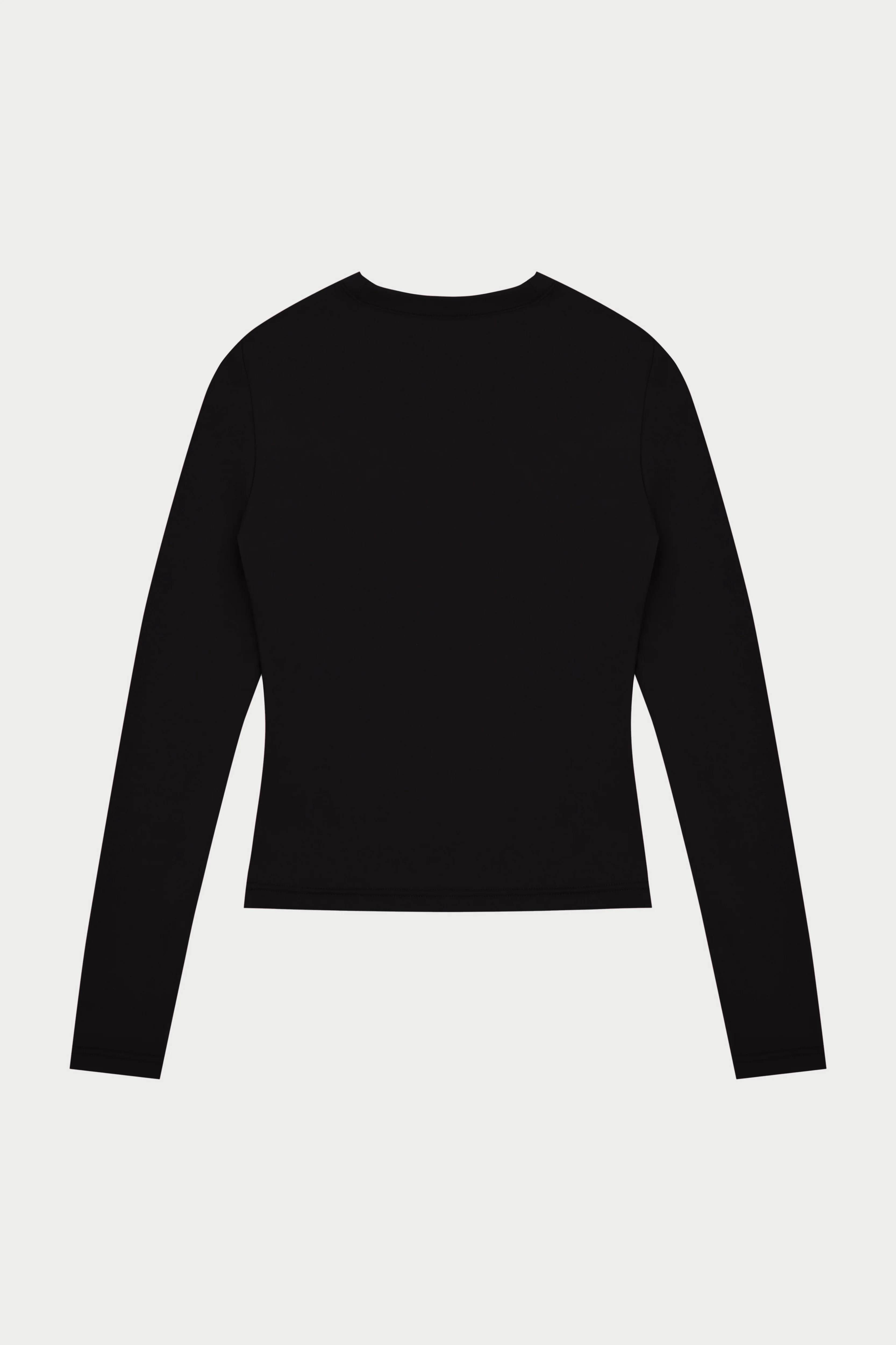 SCULPTING STRETCH LONG SLEEVE TOP - BLACK