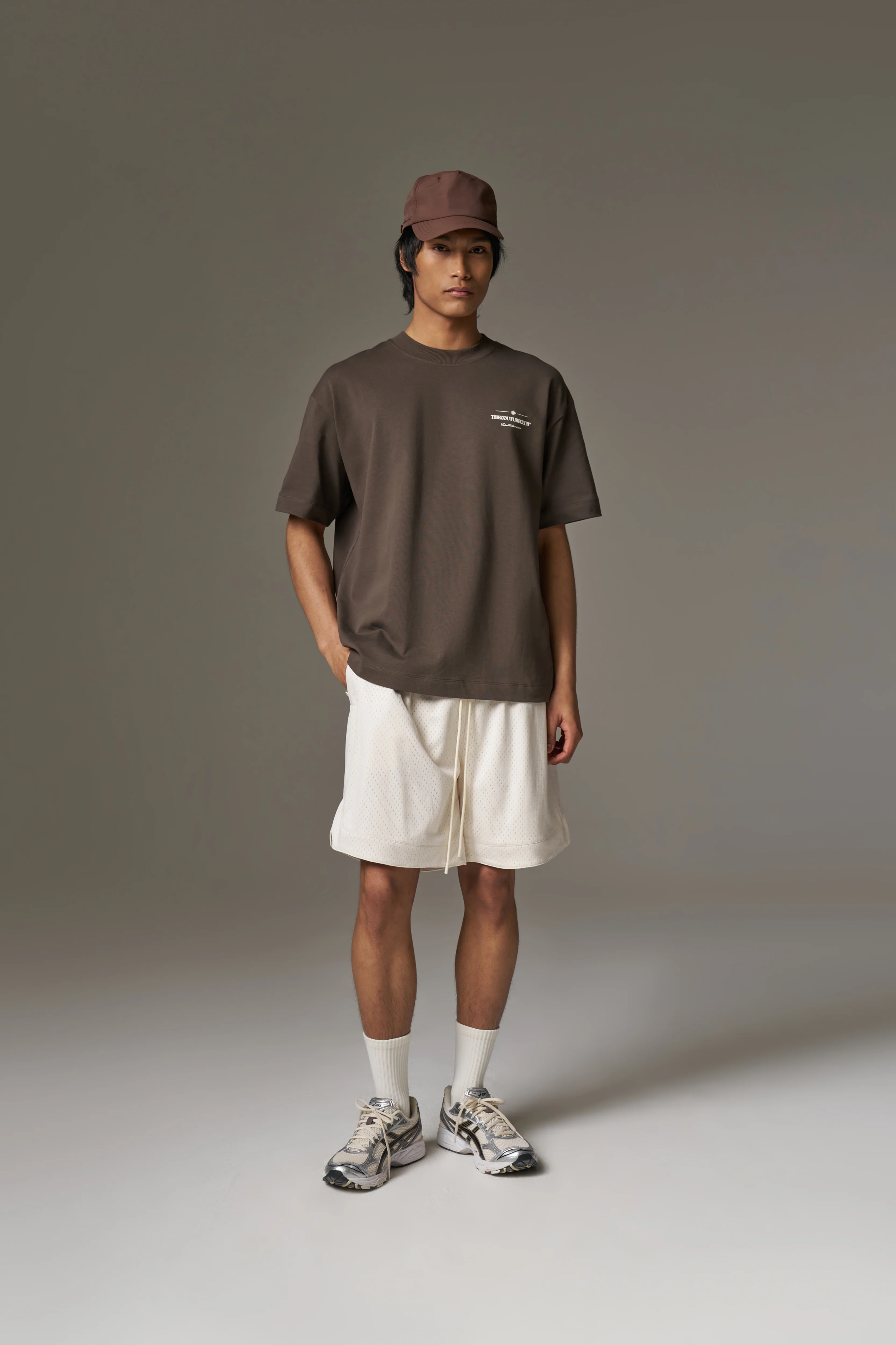 COPYRIGHT MULTI GRAPHIC T-SHIRT - BROWN