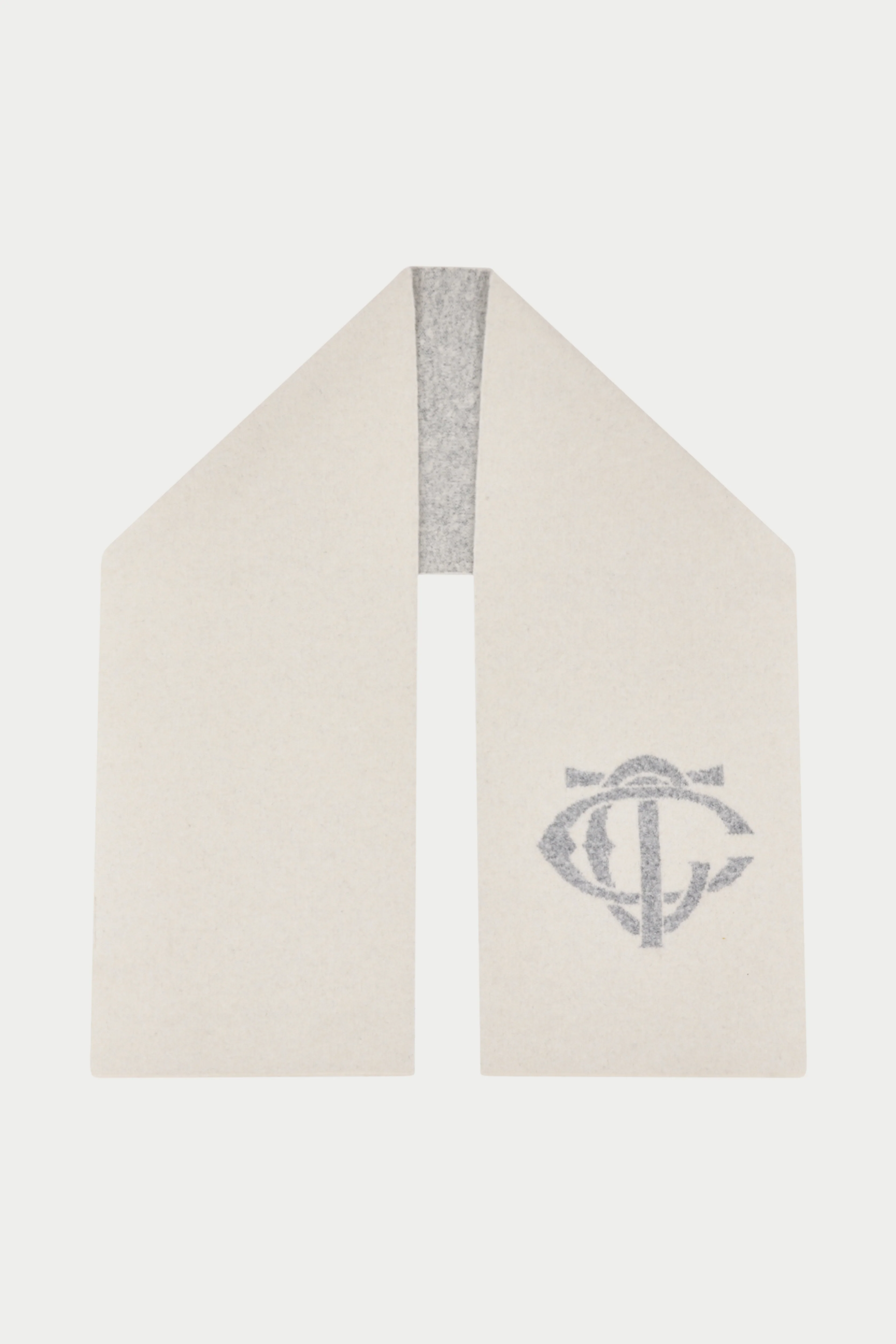 MONOGRAM EMBLEM SCARF - OFF WHITE