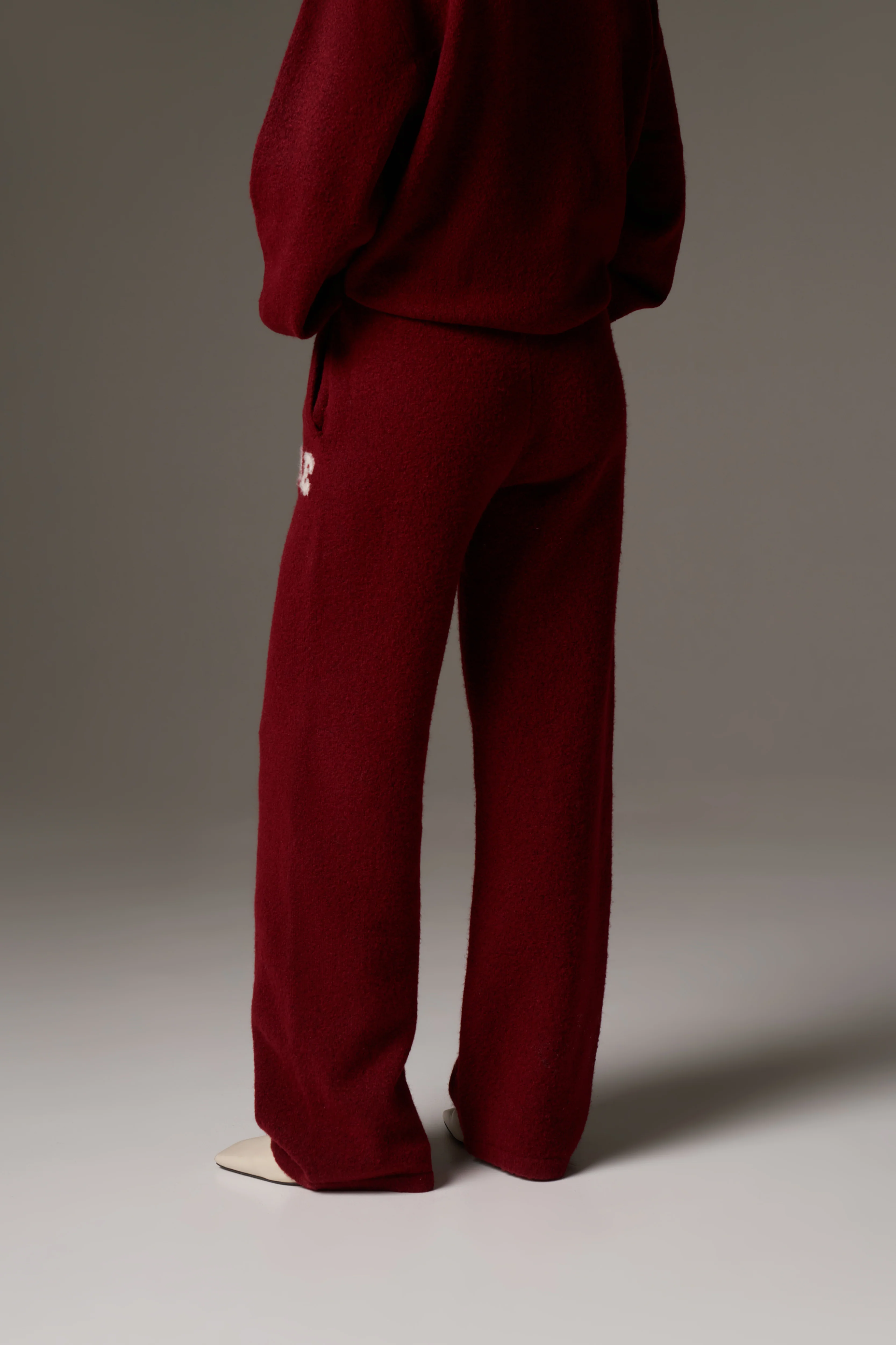 CTRE KNITTED JOGGERS - BURGUNDY