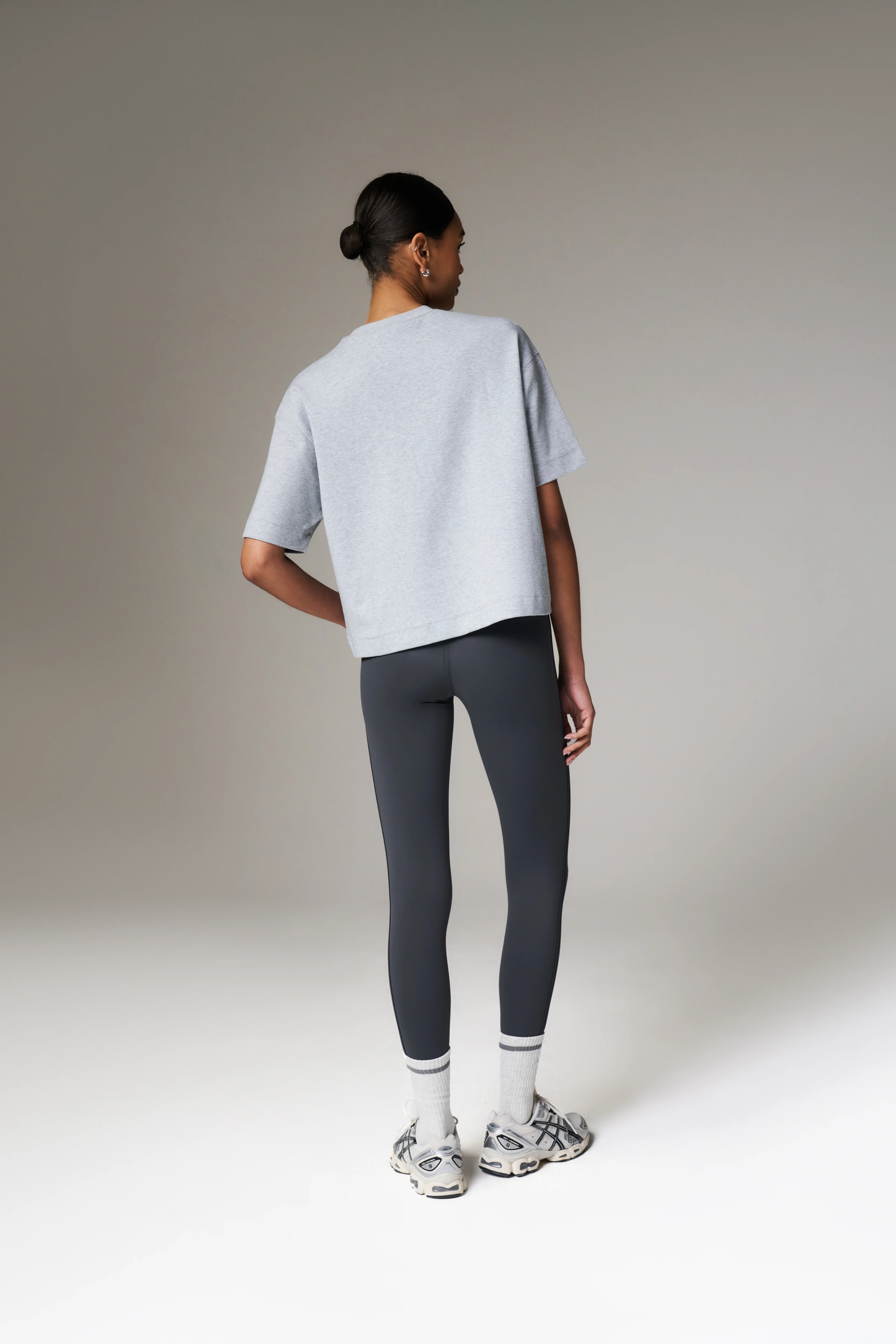 EMBLEM REGULAR FIT T-SHIRT - GREY MARL