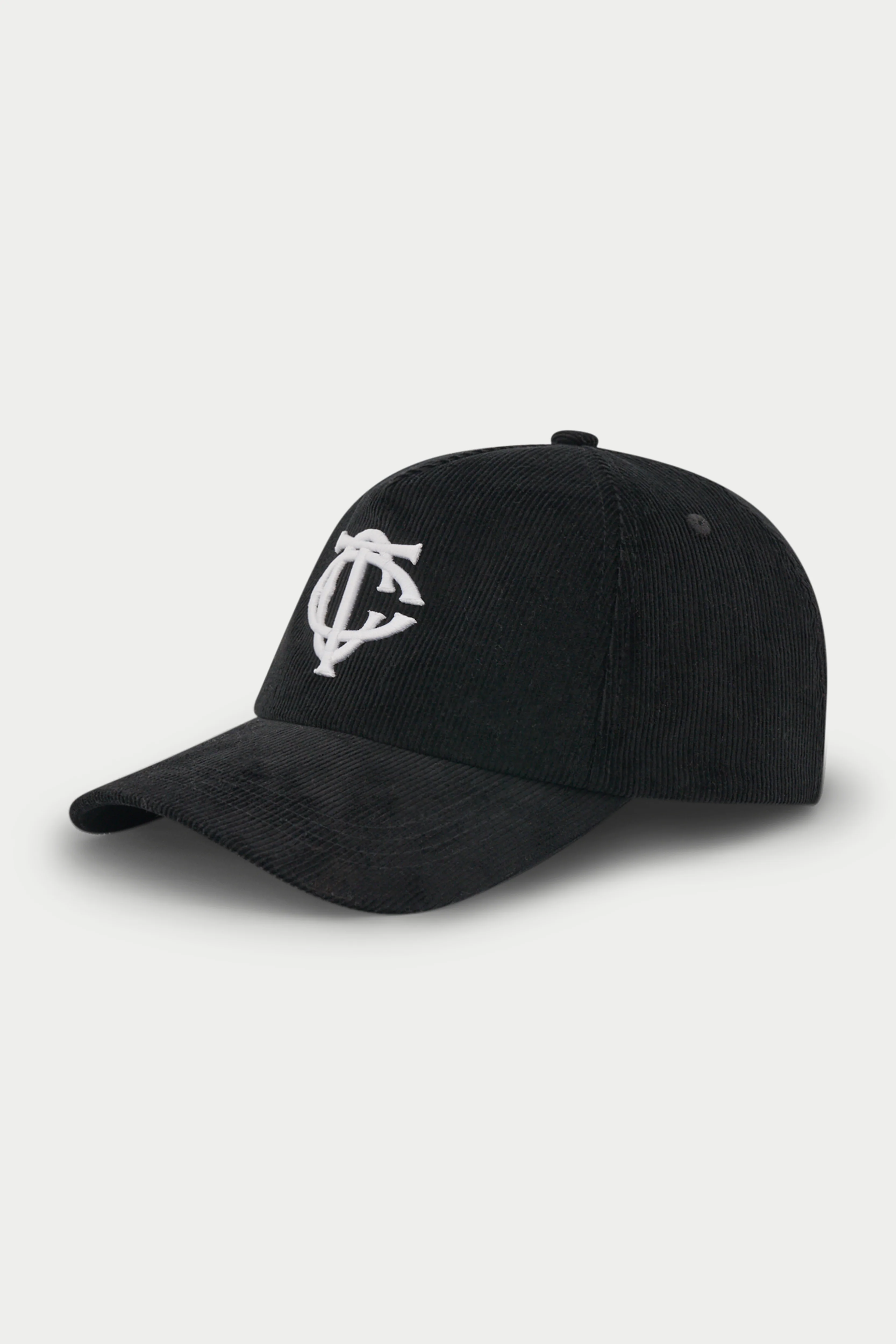 MONOGRAM EMBLEM CORD CAP - BLACK