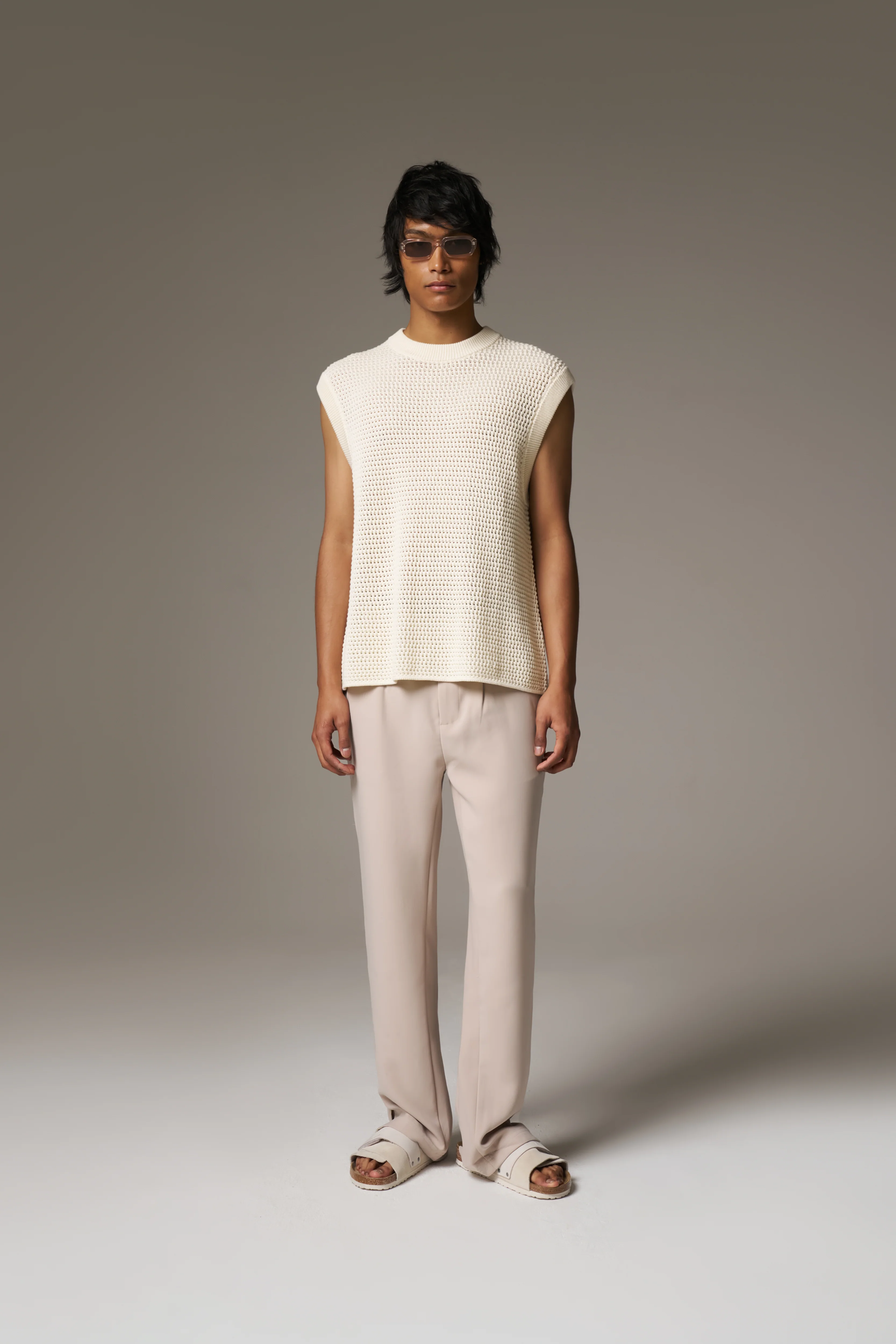 ULTIMATE SPLIT HEM SMART PANT - BEIGE
