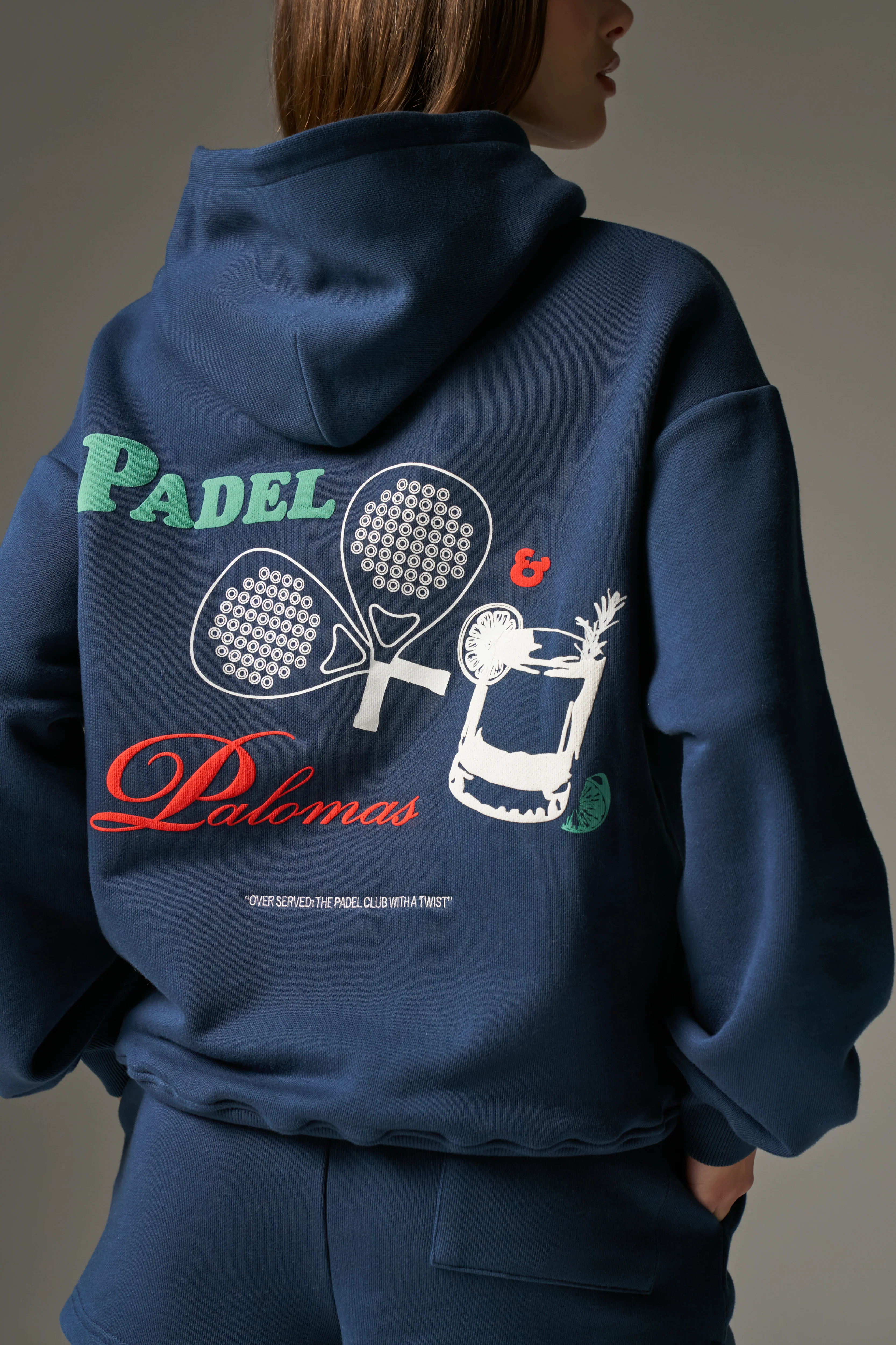 PADEL & PALOMAS OVERSIZED HOODIE - NAVY