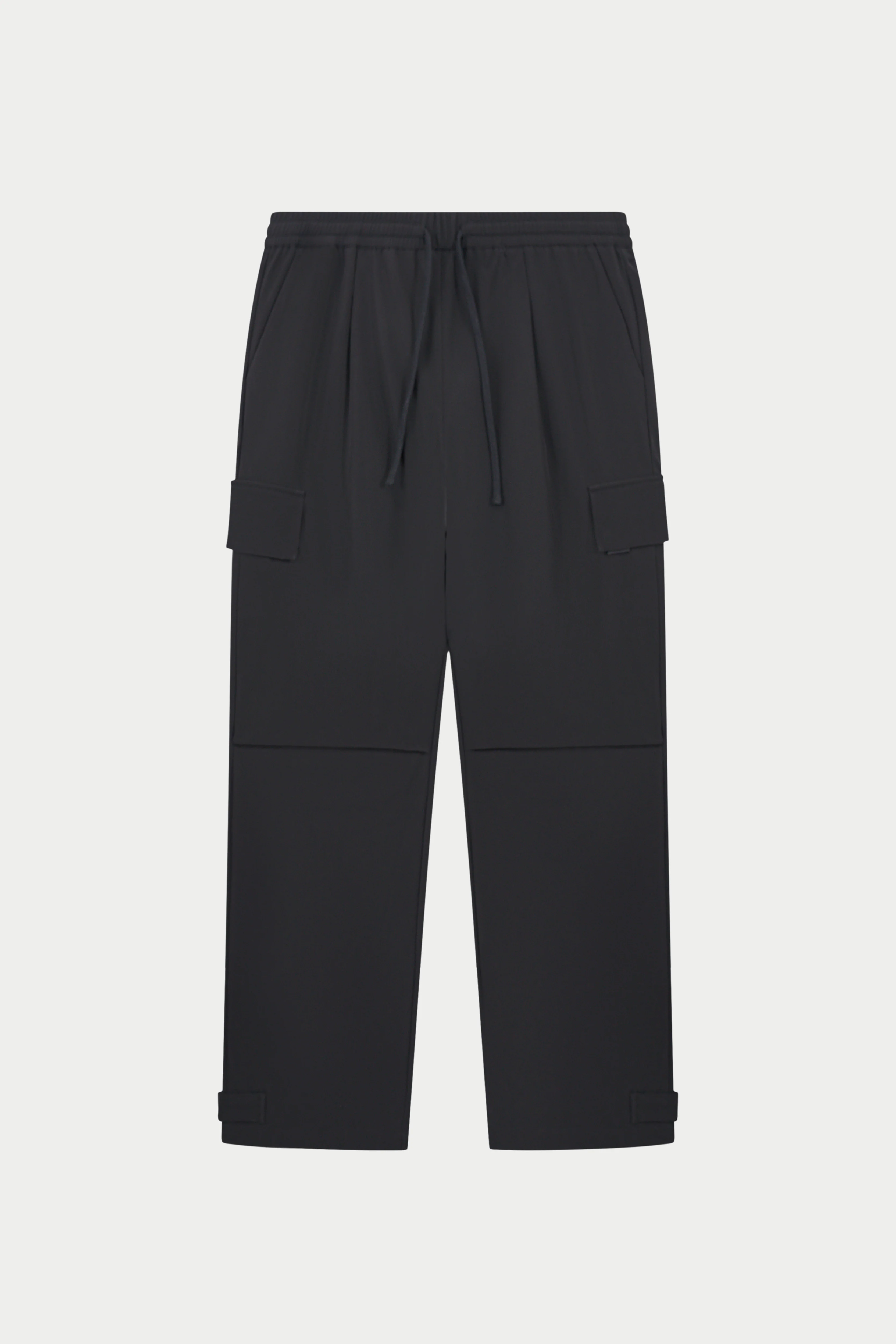 TECHNICAL WIDE LEG TROUSERS - BLACK