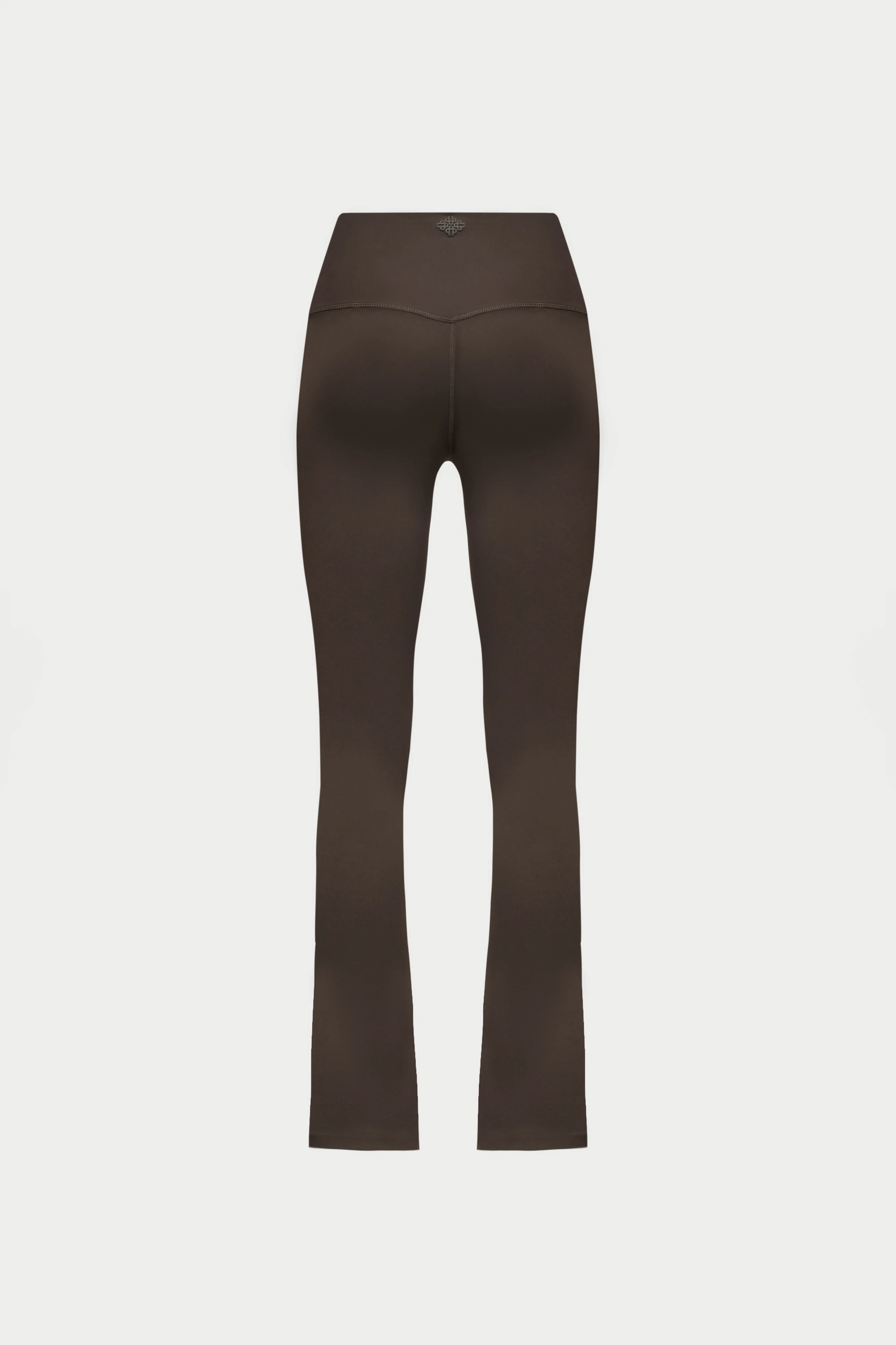 SCULPTING STRETCH ZIP HEM LEGGINGS - CHOCOLATE