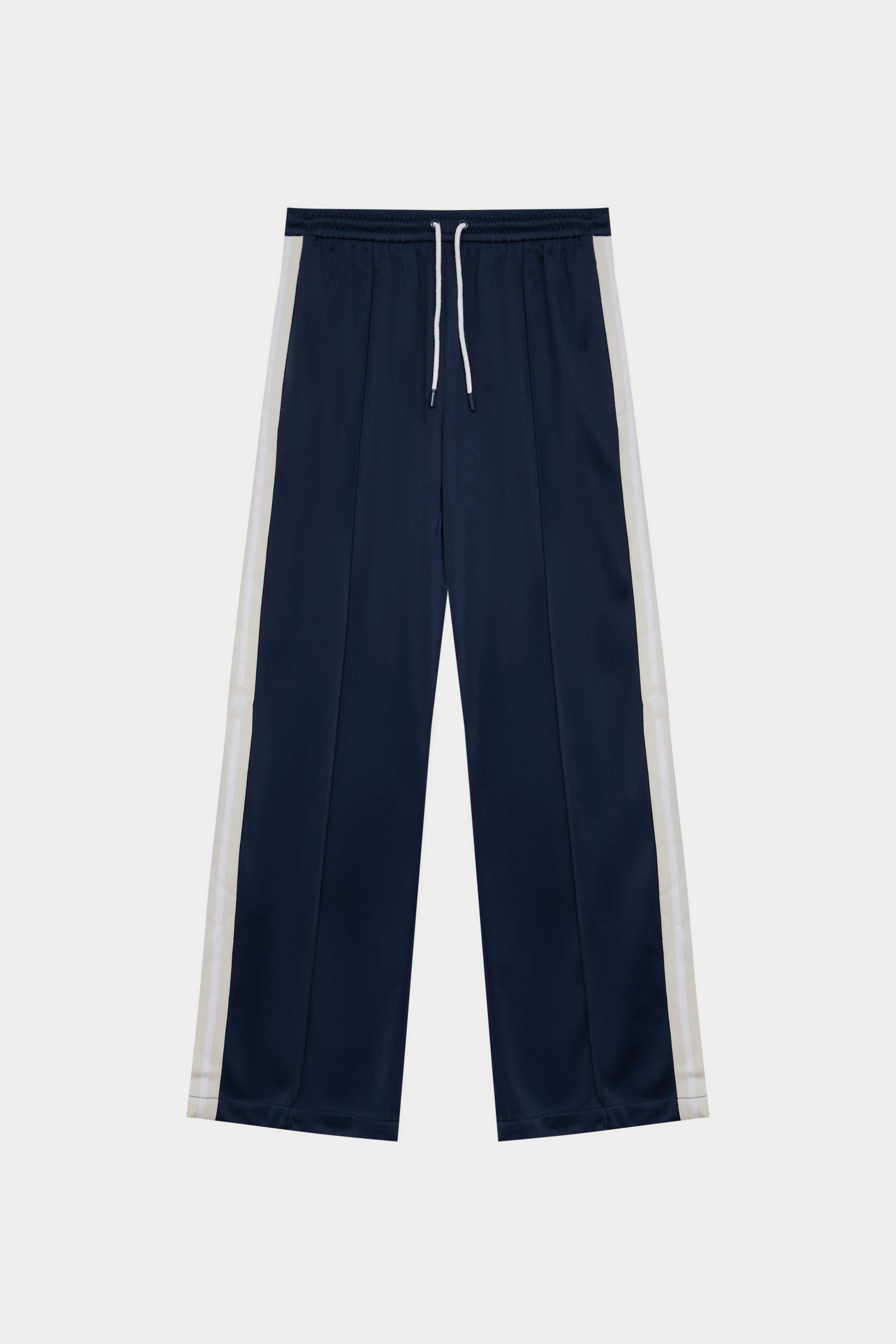 SIDE STRIPE WIDE LEG JOGGERS - NAVY