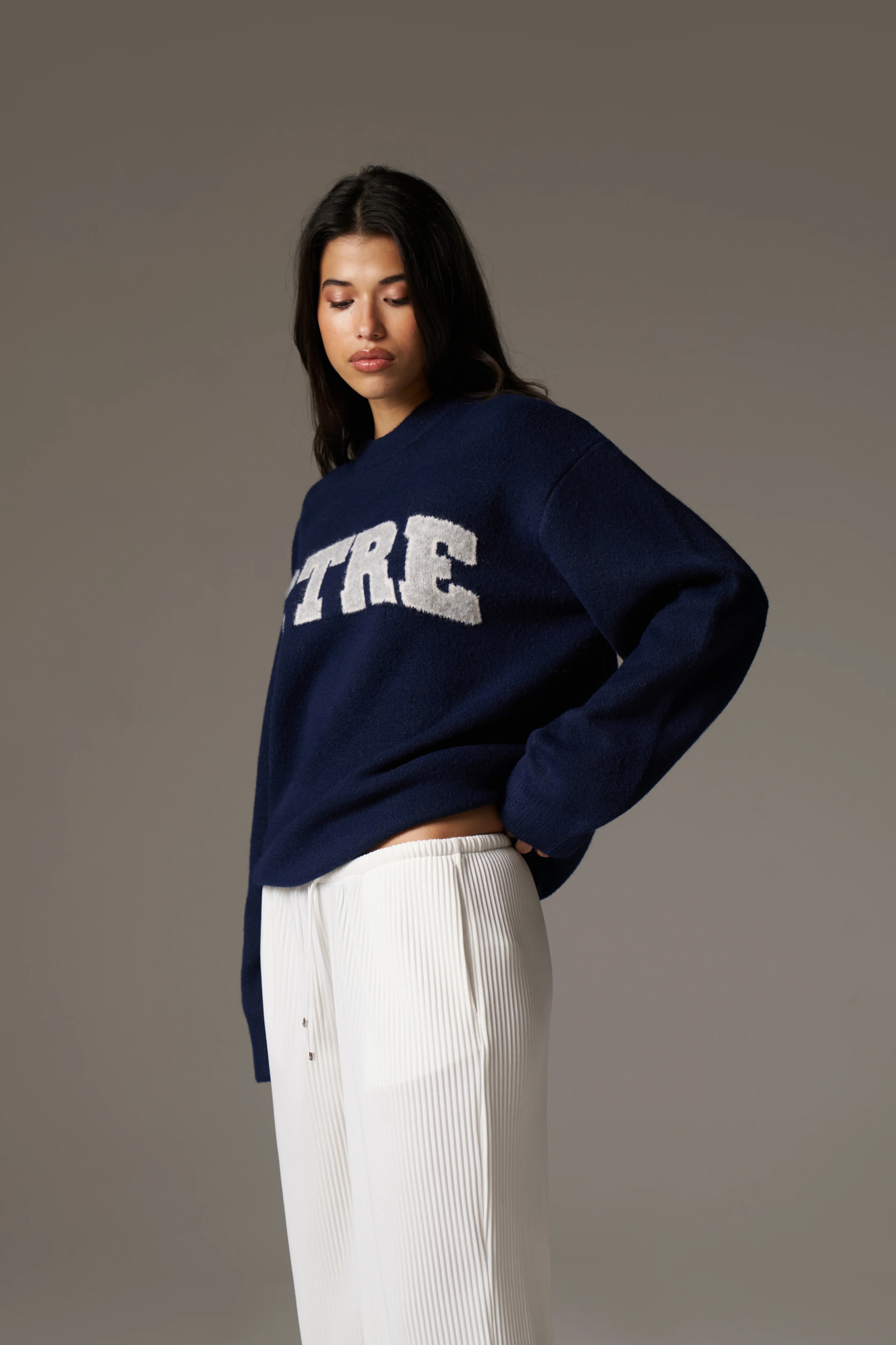 CTRE KNITTED SWEATSHIRT - NAVY
