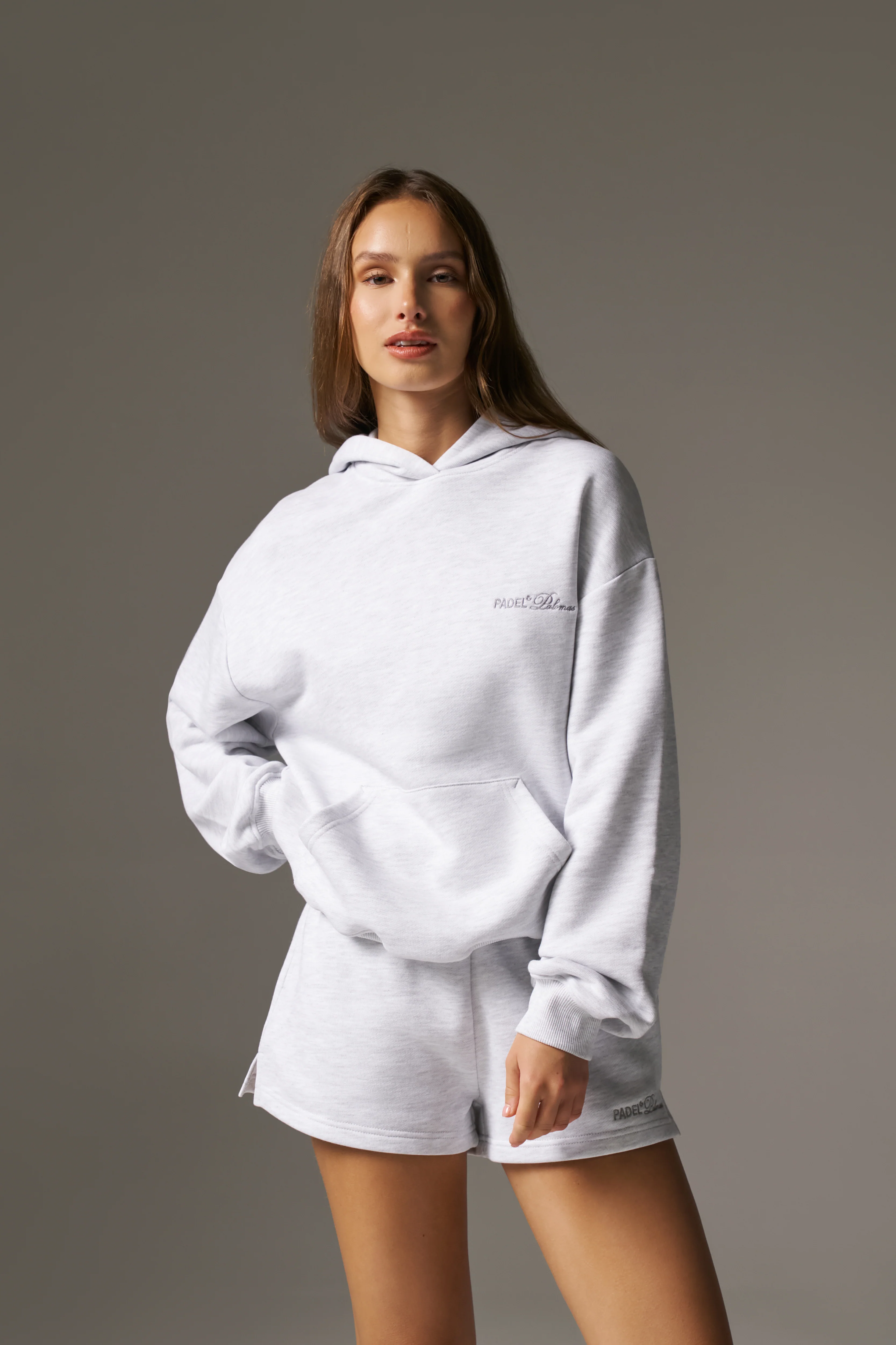 PADEL & PALOMAS OVERSIZED HOODIE - GREY MARL
