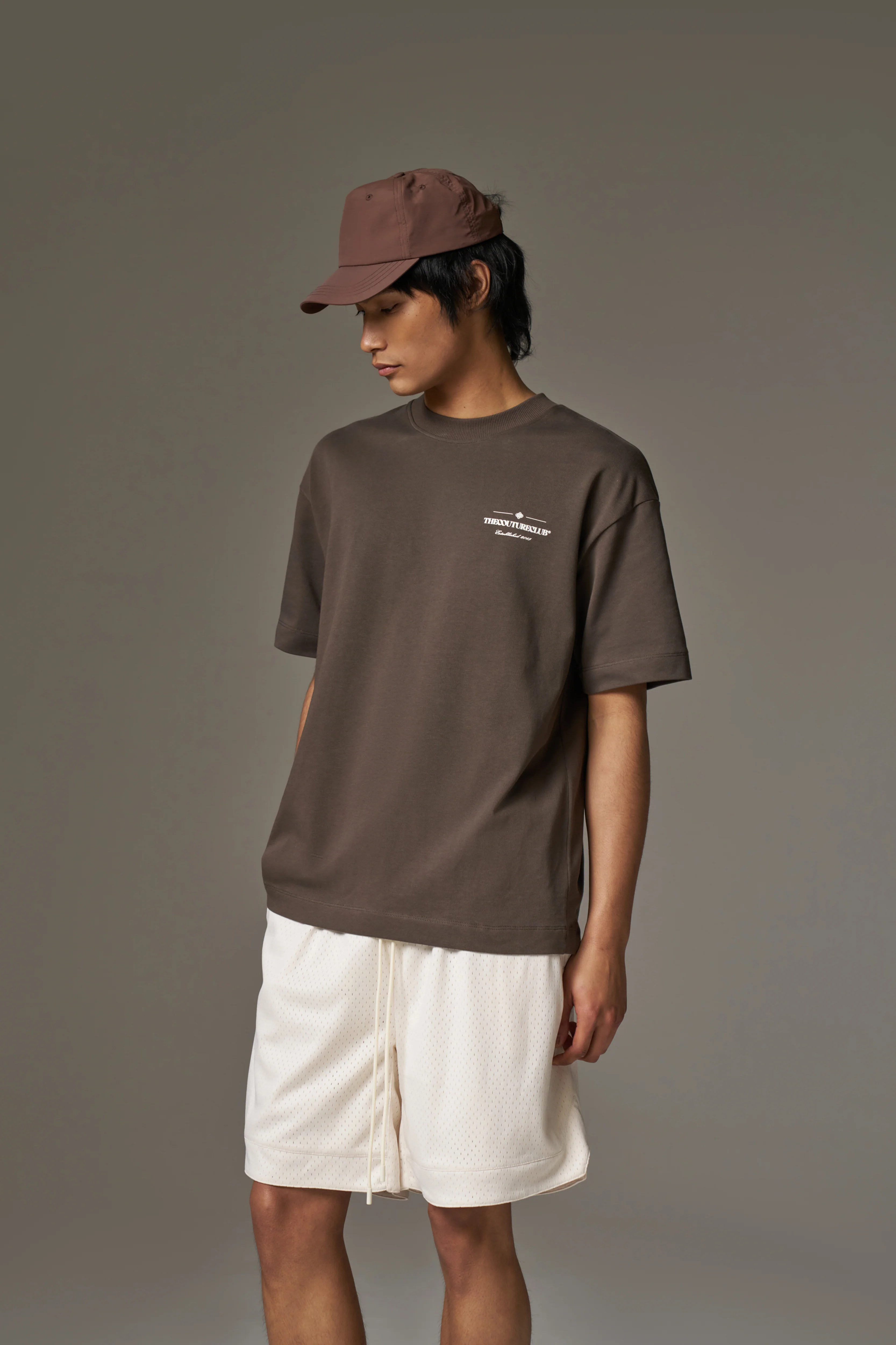 COPYRIGHT MULTI GRAPHIC T-SHIRT - BROWN