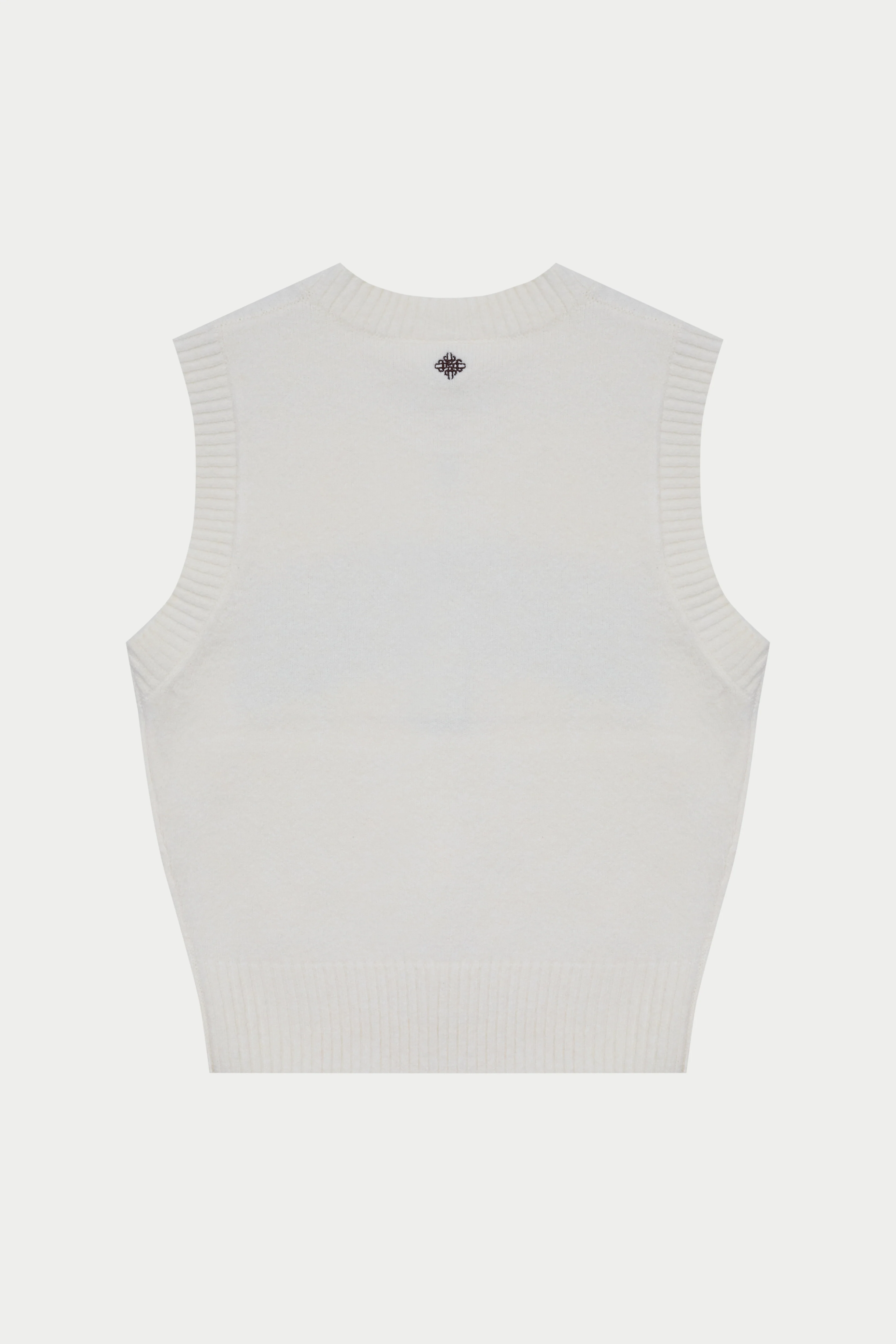 CTRE KNITTED VEST - OFF WHITE